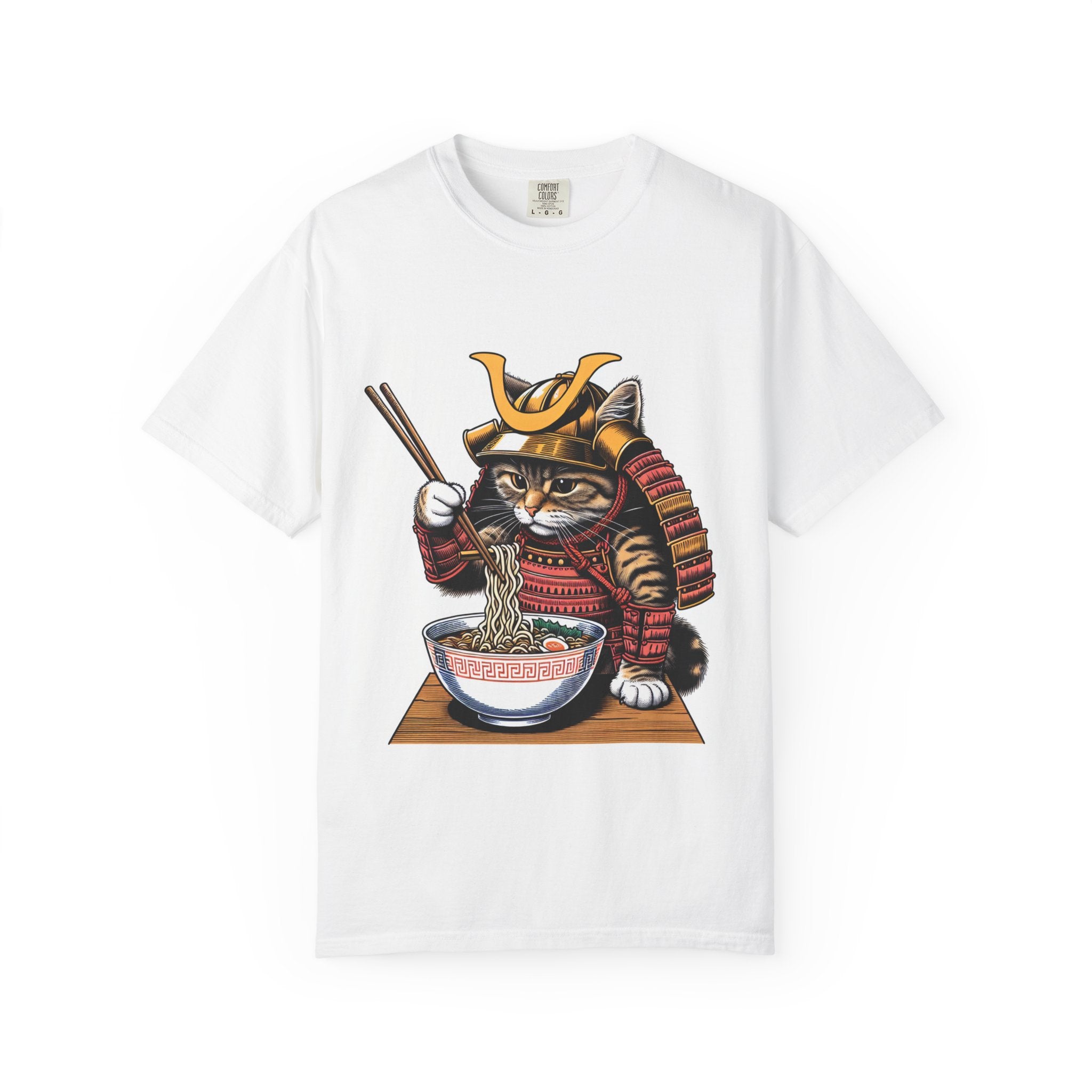 Samurai Cat T-Shirt | Cute Kitten Shirt, Animal Lover Gift, Pet Enthusiast Tee, Unique Graphic Top, Fun Conversation Starter