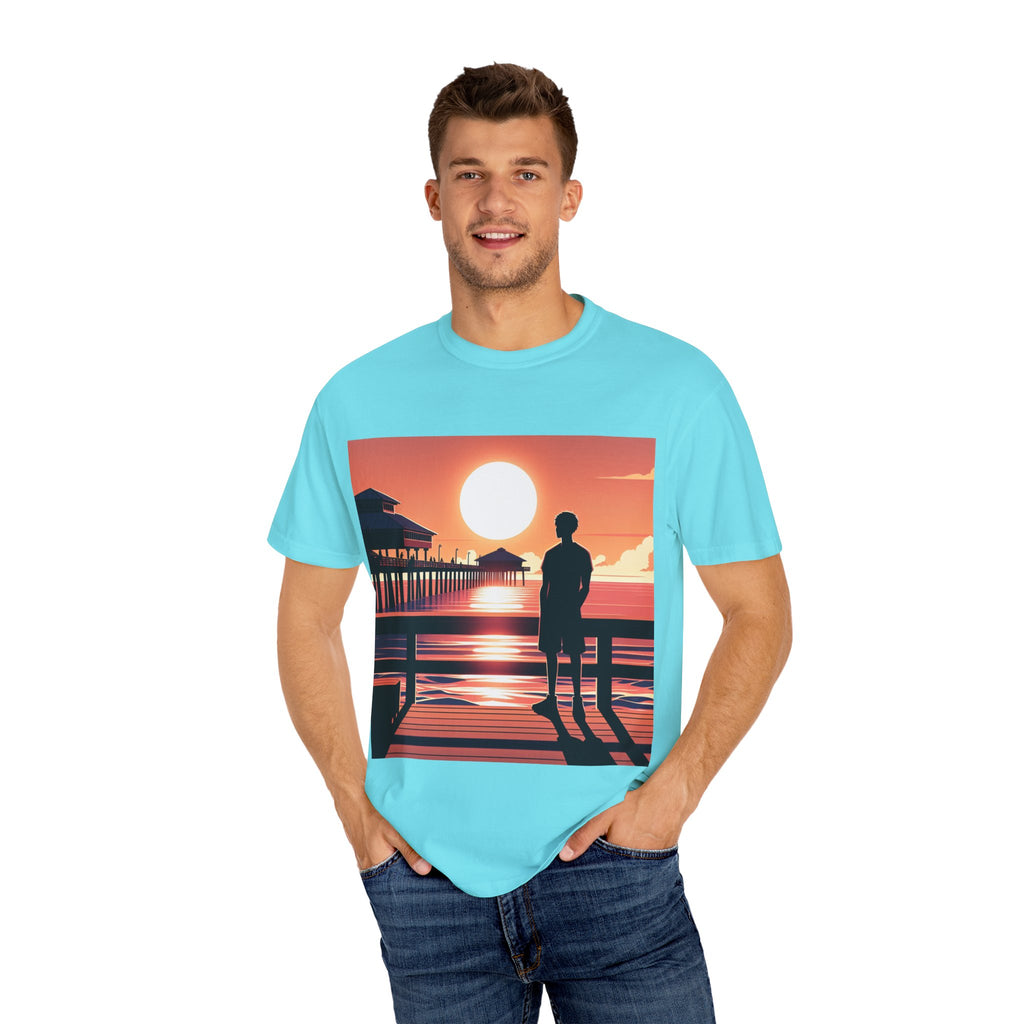 Sunset Vibes Unisex T-shirt | Nature Lover Gift, Relaxed Fit Tee, Casual Summer Wear, Art-Inspired Apparel, Travel T-shirt