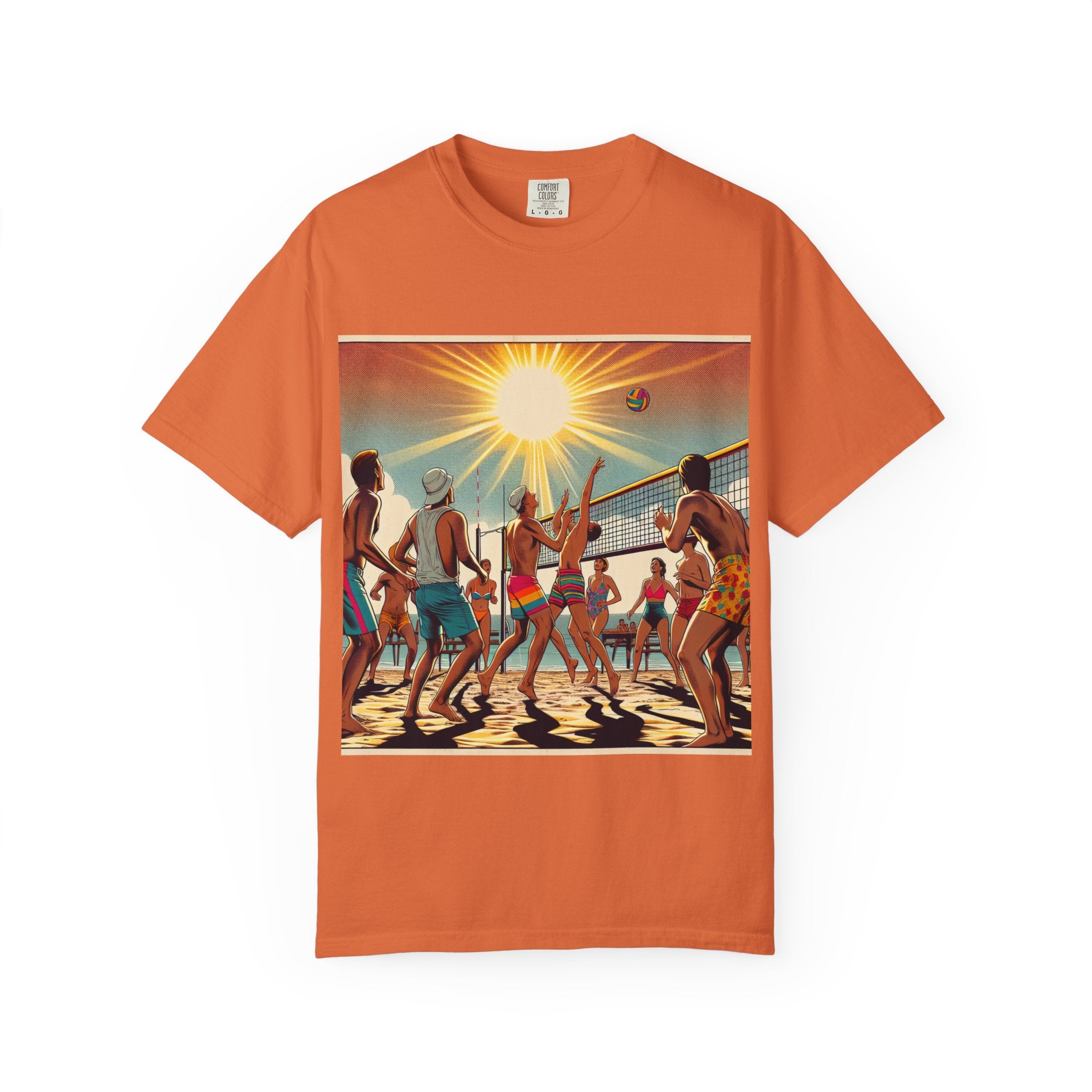 Beach Volleyball Vibes Unisex Garment-Dyed T-shirt | Summer Style, Casual Wear, Gift for Him/Her, Beach Day Essential, Vacation Outfit