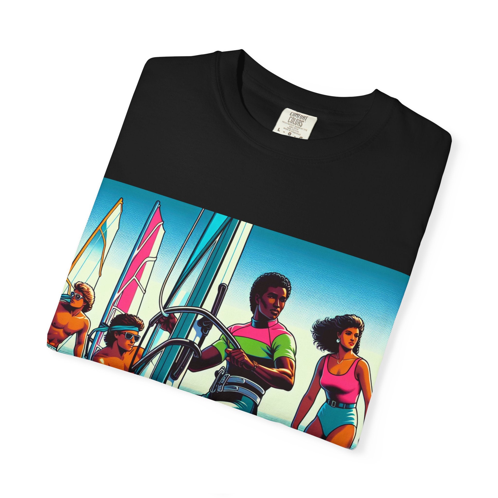 Surf Vibes T-Shirt, Unisex Garment-Dyed Tee, Beachwear for Surf Lovers, Summer Casual Wear, Gift for Surfers