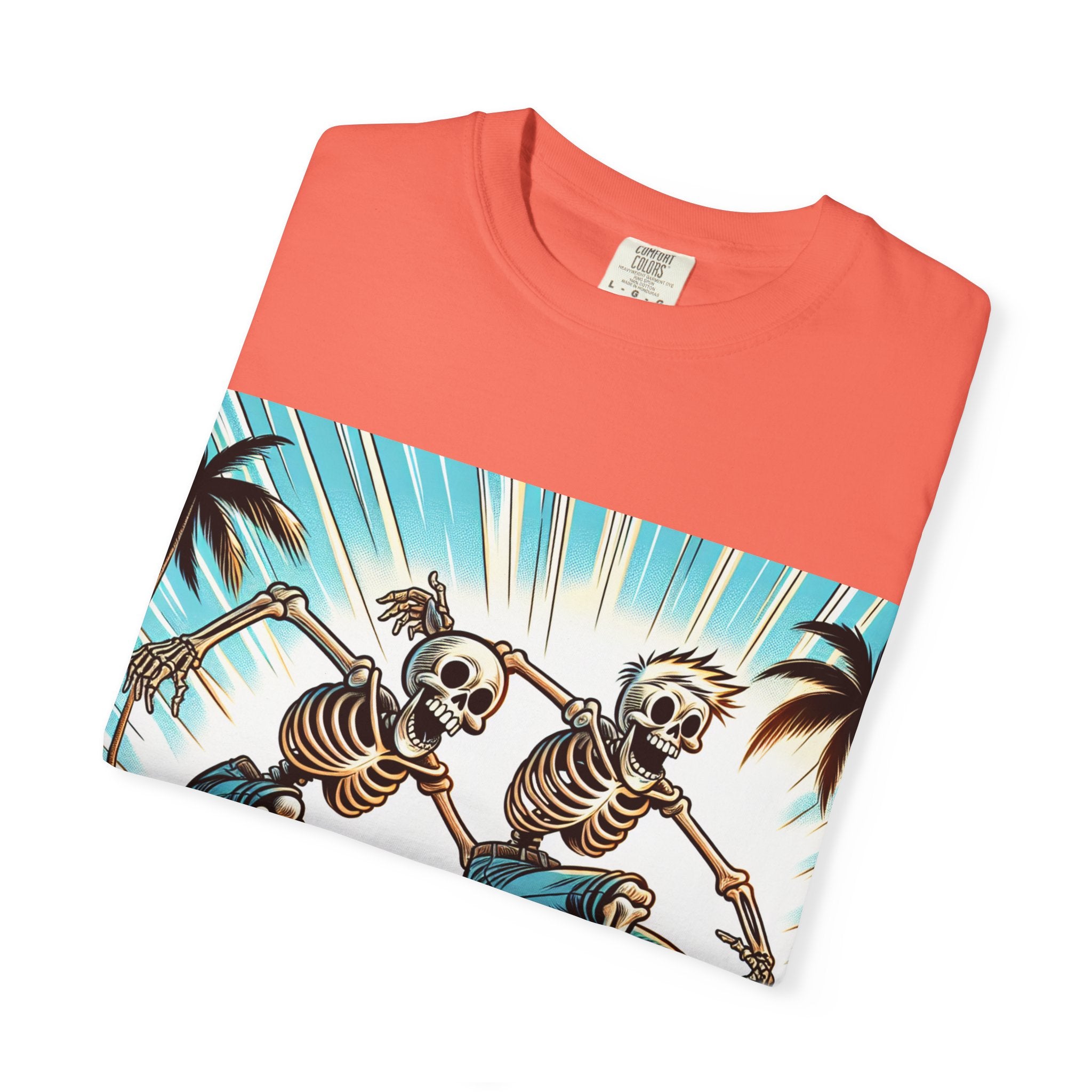 Skateboarding Skeletons T-shirt | Cool Graphic Tee for Summer, Vintage Vibe, Unisex Fashion, Beach Wear, Gift for Him/Her