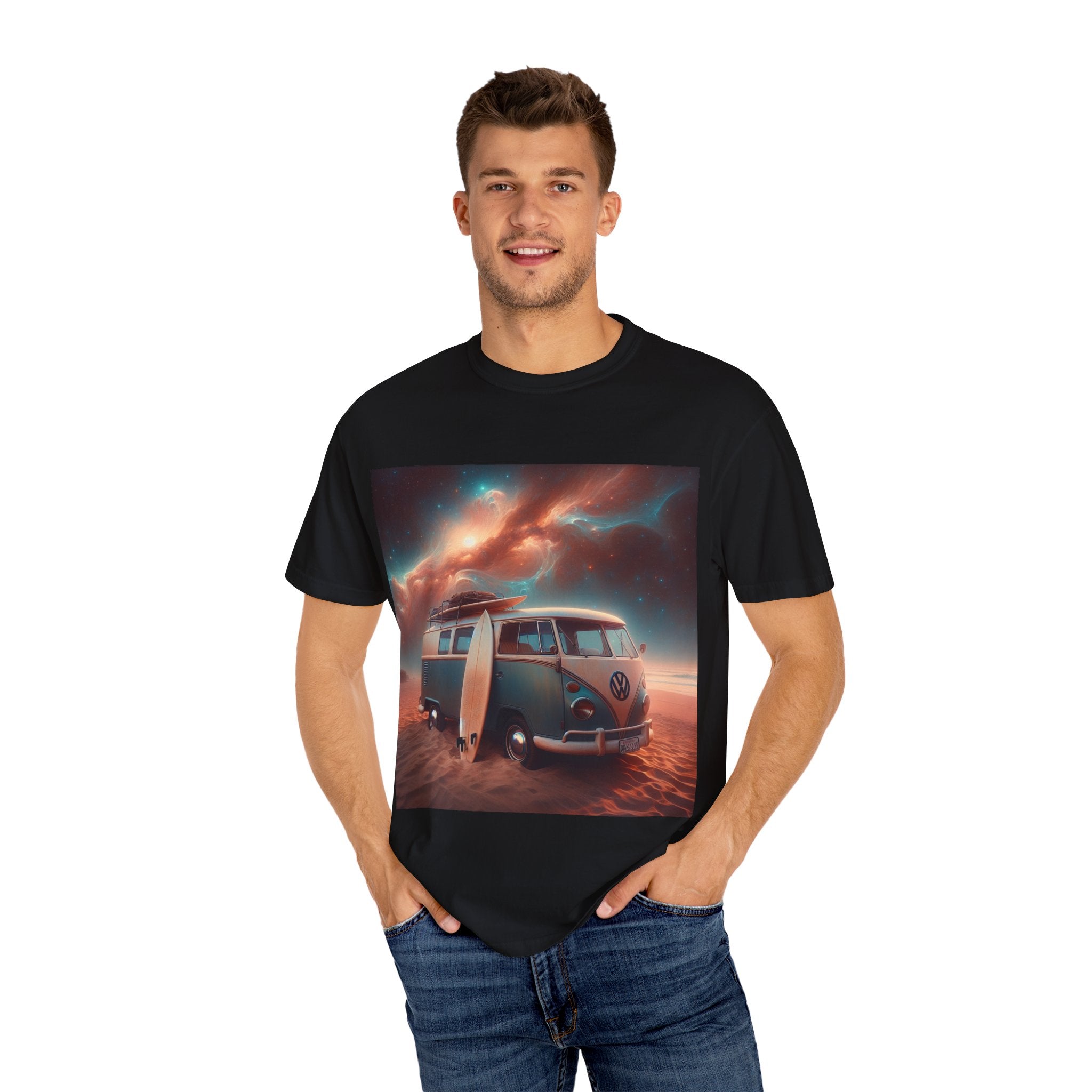Retro Van Adventure T-Shirt, Vintage Camping Tee, Unisex Graphic Tee, Gift for Travelers, Bohemian Style Apparel