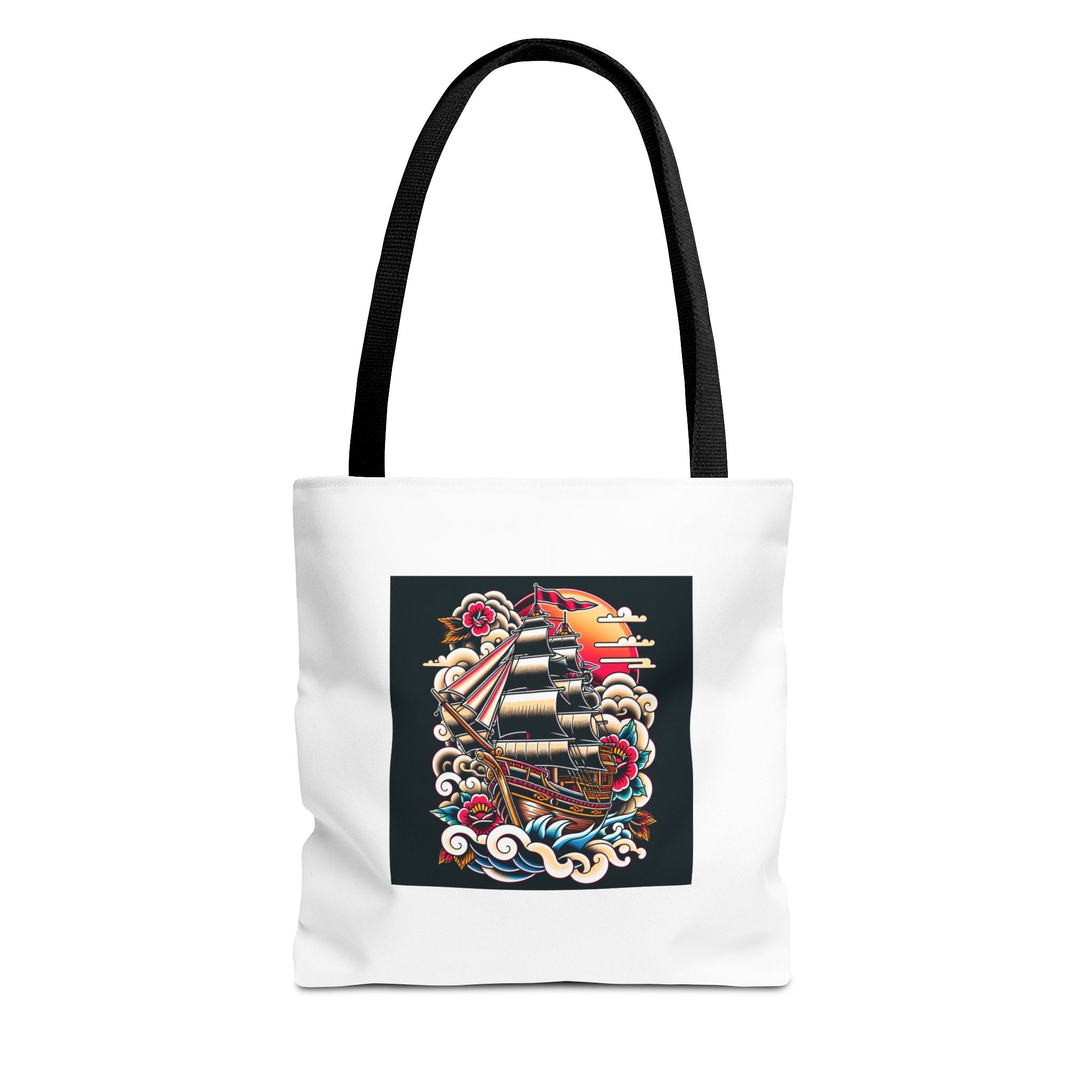 Pirate Ship Tote Bag, Nautical Tote for Adventurers, Eco-Friendly Shopper, Unique Gift for Travelers, Stylish Beach Bag
