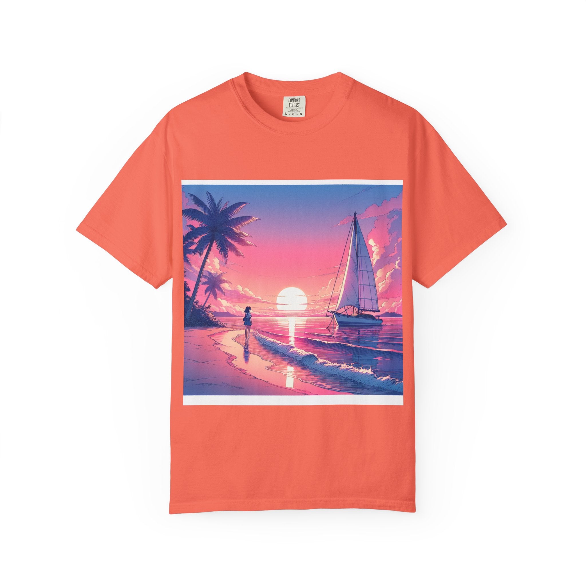 Sunset Sail Unisex T-Shirt, Beach Life Shirt, Vacation Tee, Gift for Sailors, Summer Fashion