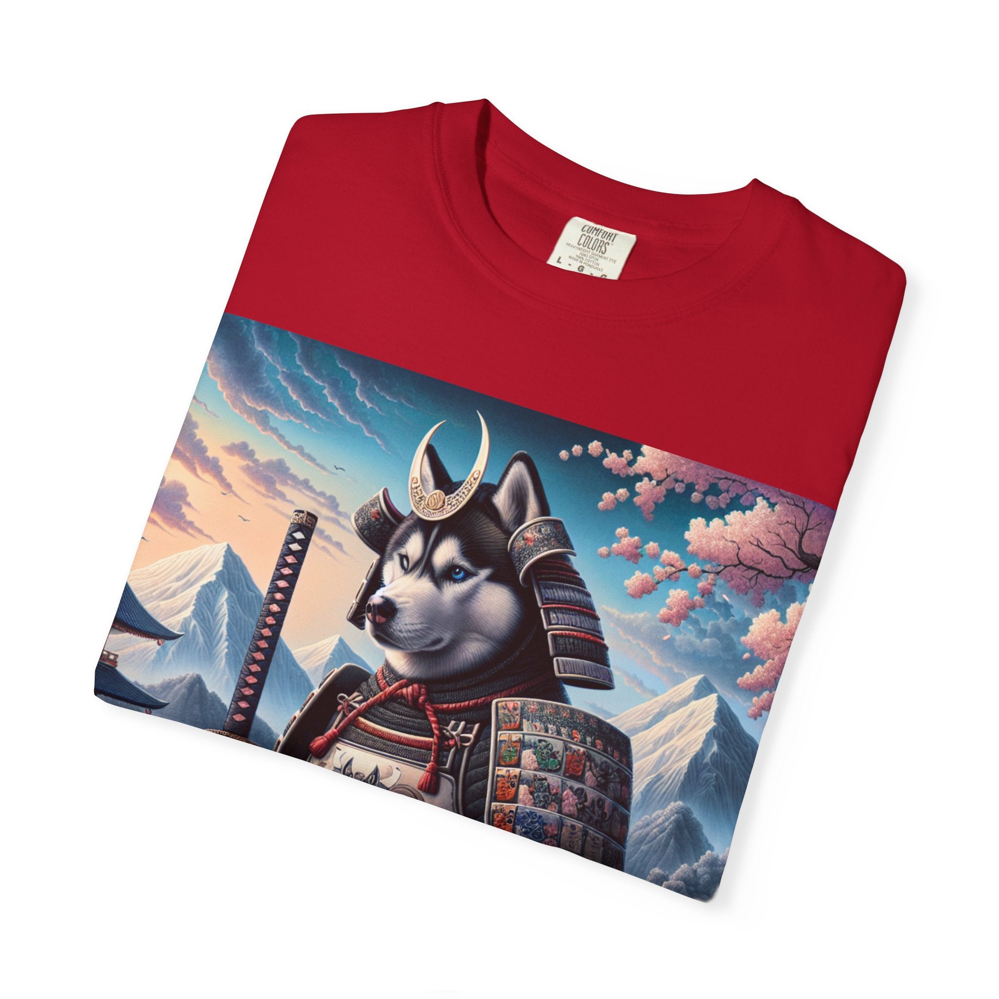 Samurai Cat T-Shirt, Unisex Graphic Tee, Vintage Style Shirt, Fun Casual Wear, Gift for Animal Lovers, Unique Artwork Apparel