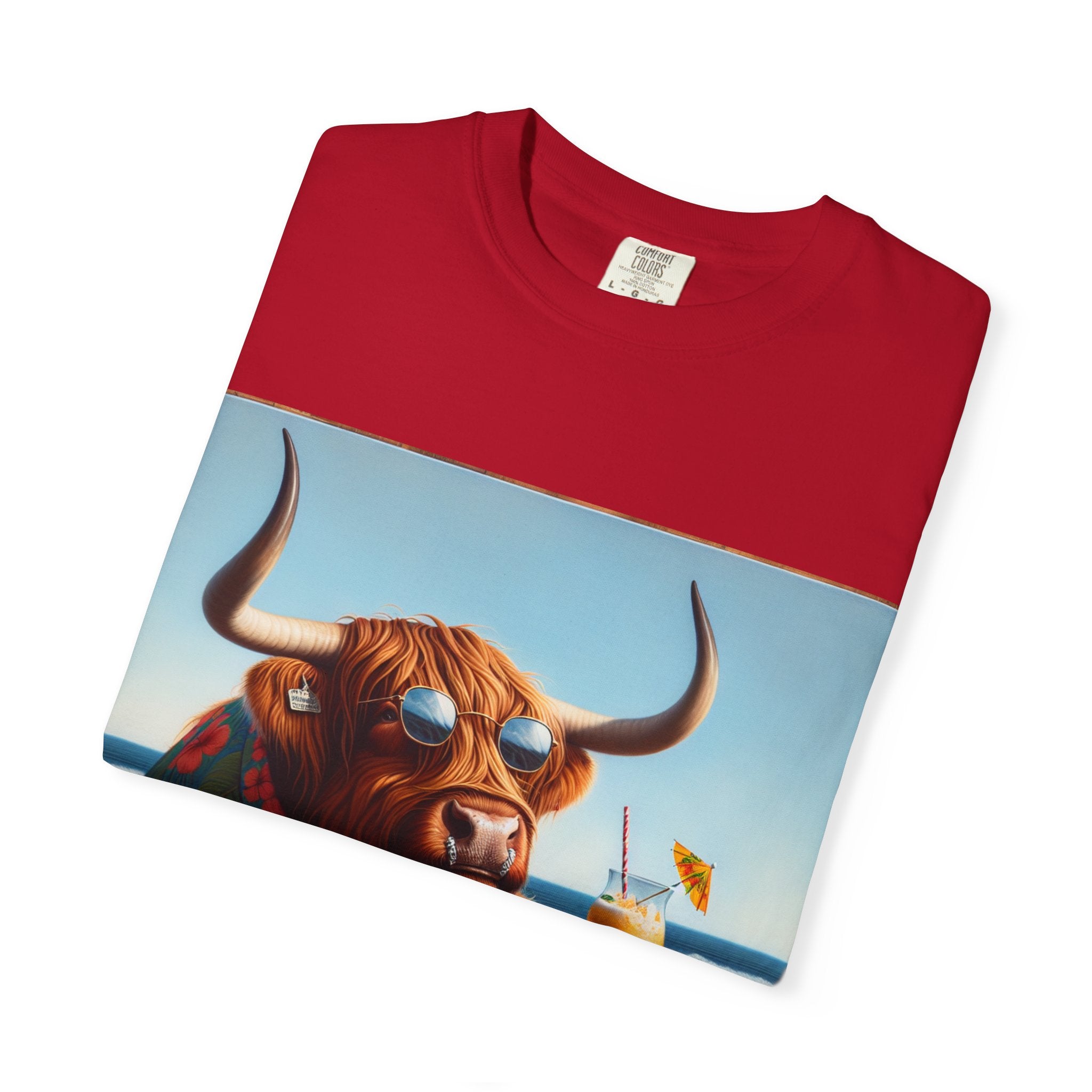 Chill Vibes Cow T-Shirt | Summer Beach Tee, Fun Animal Design, Relaxed Fit, Perfect for Vacations, Gifts