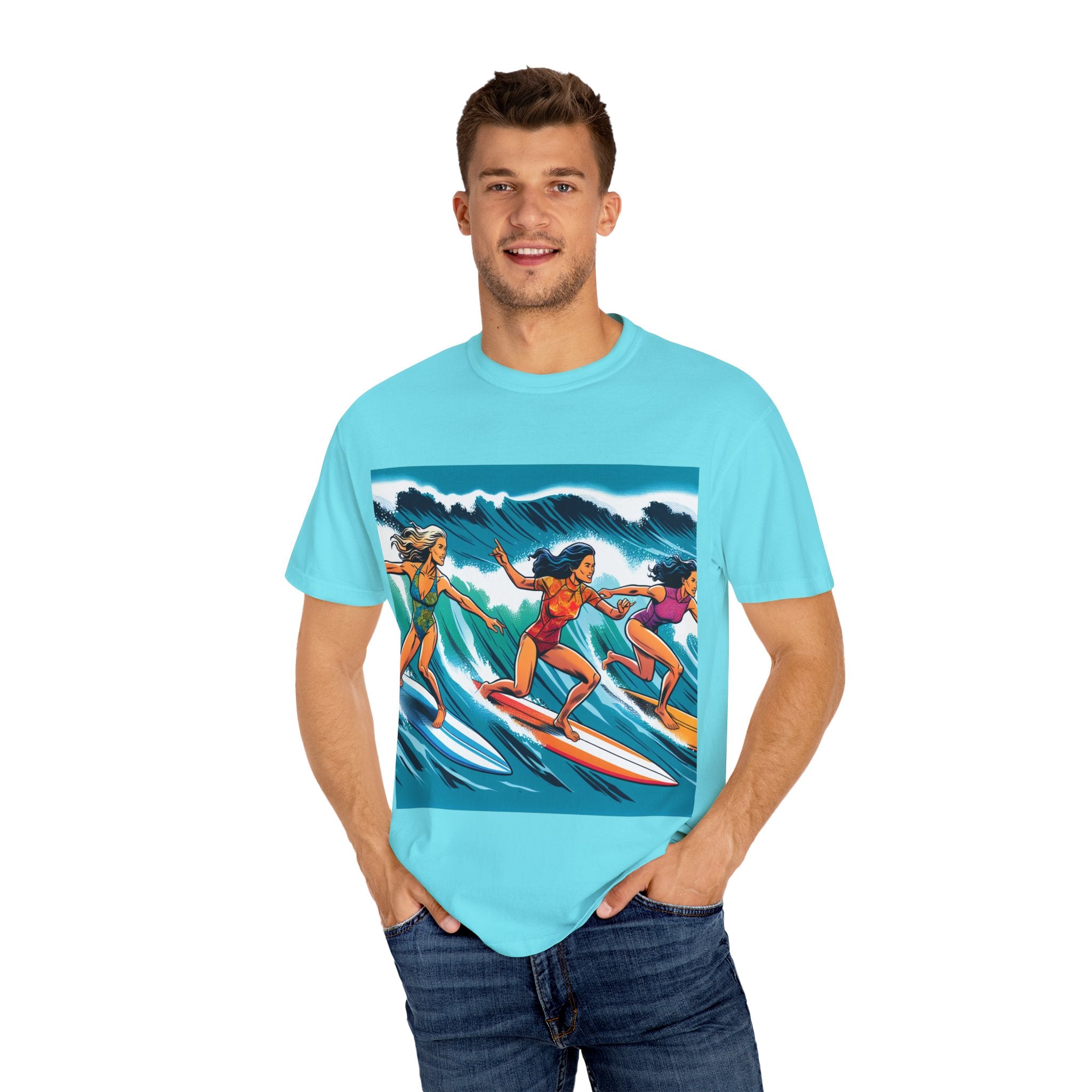 Surfing Sisterhood T-Shirt - Beach Vibes, Summer Style, Gift for Surfers, Casual Wear, Unisex Tee, Ocean Lovers Tee