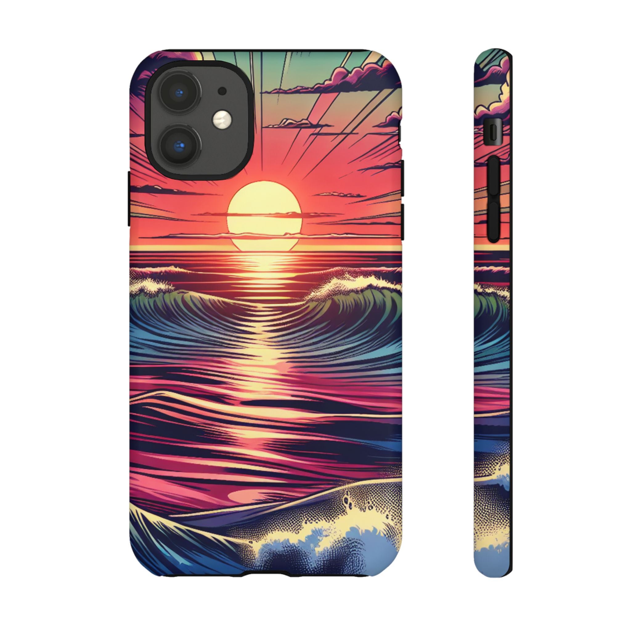 Vibrant Sunset Phone Case, Tough Cases, Beach Lover Gift, Ocean Inspired, Summer Vibes, Colorful Cell Phone Cover