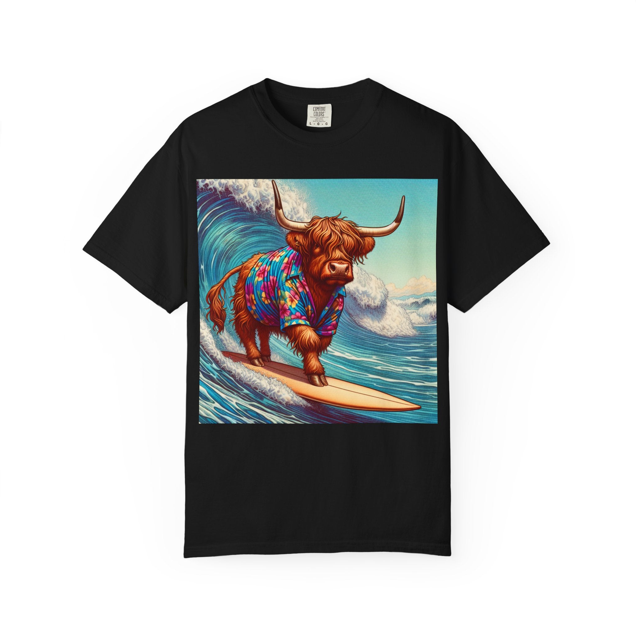 Surfing Highland Cow Unisex T-shirt | Fun Casual Tee for Summer Adventures, Beach Days, Gifts for Cow Lovers, Surfing Enthusiasts, [...]