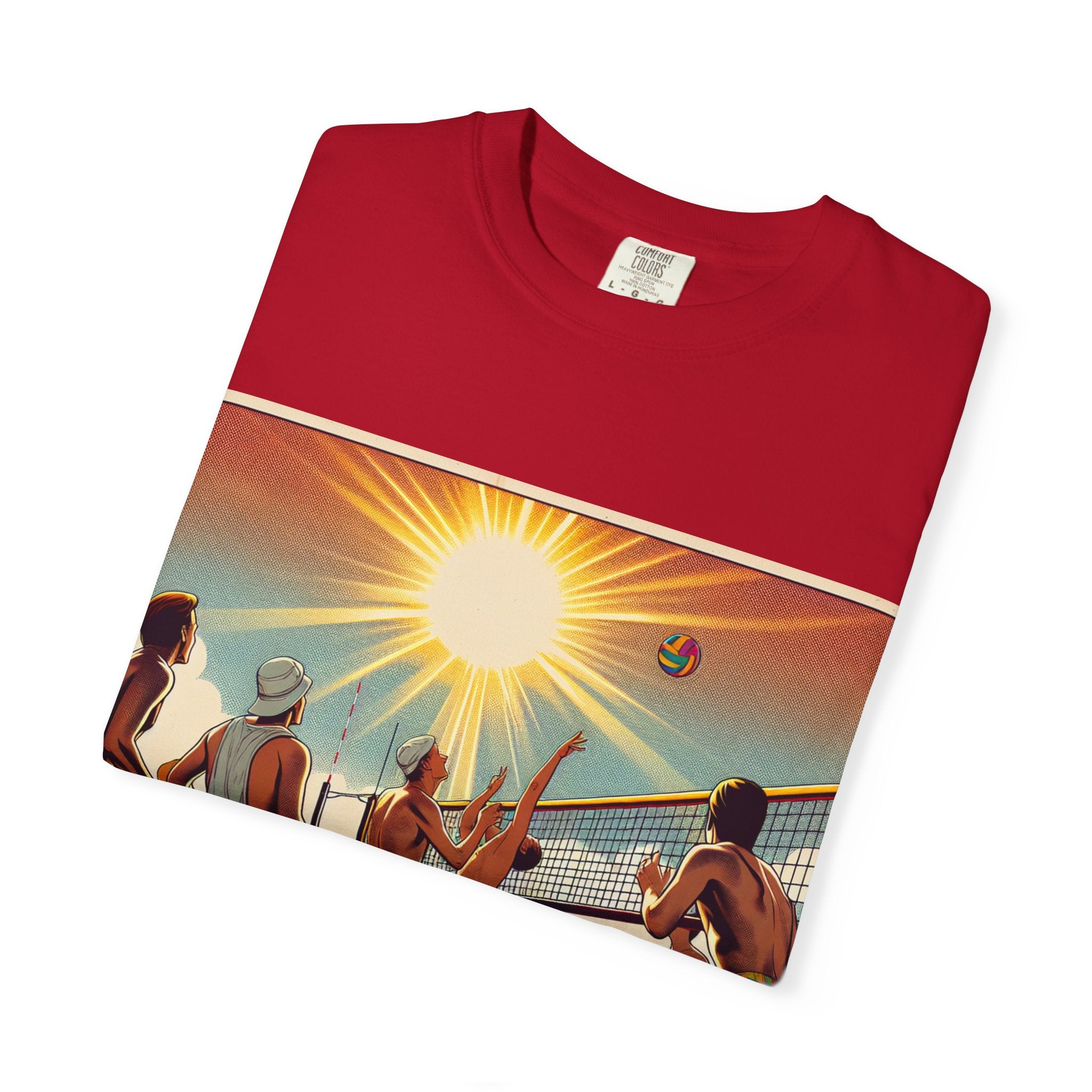 Beach Volleyball Vibes Unisex Garment-Dyed T-shirt | Summer Style, Casual Wear, Gift for Him/Her, Beach Day Essential, Vacation Outfit