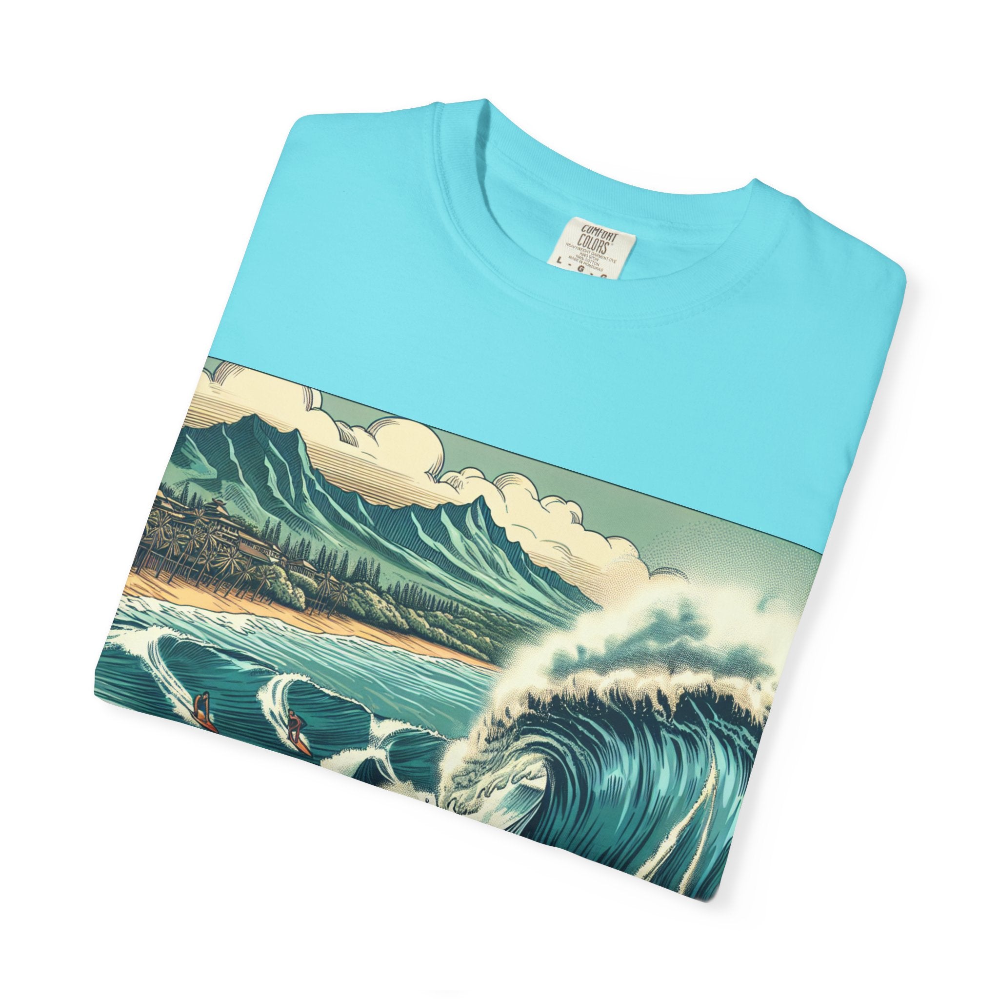 Surfing Waves T-Shirt, Relaxed Summer Style, Beach Lovers Gift, Unisex Tee, Vintage Surf Art, Summer Fun Apparel