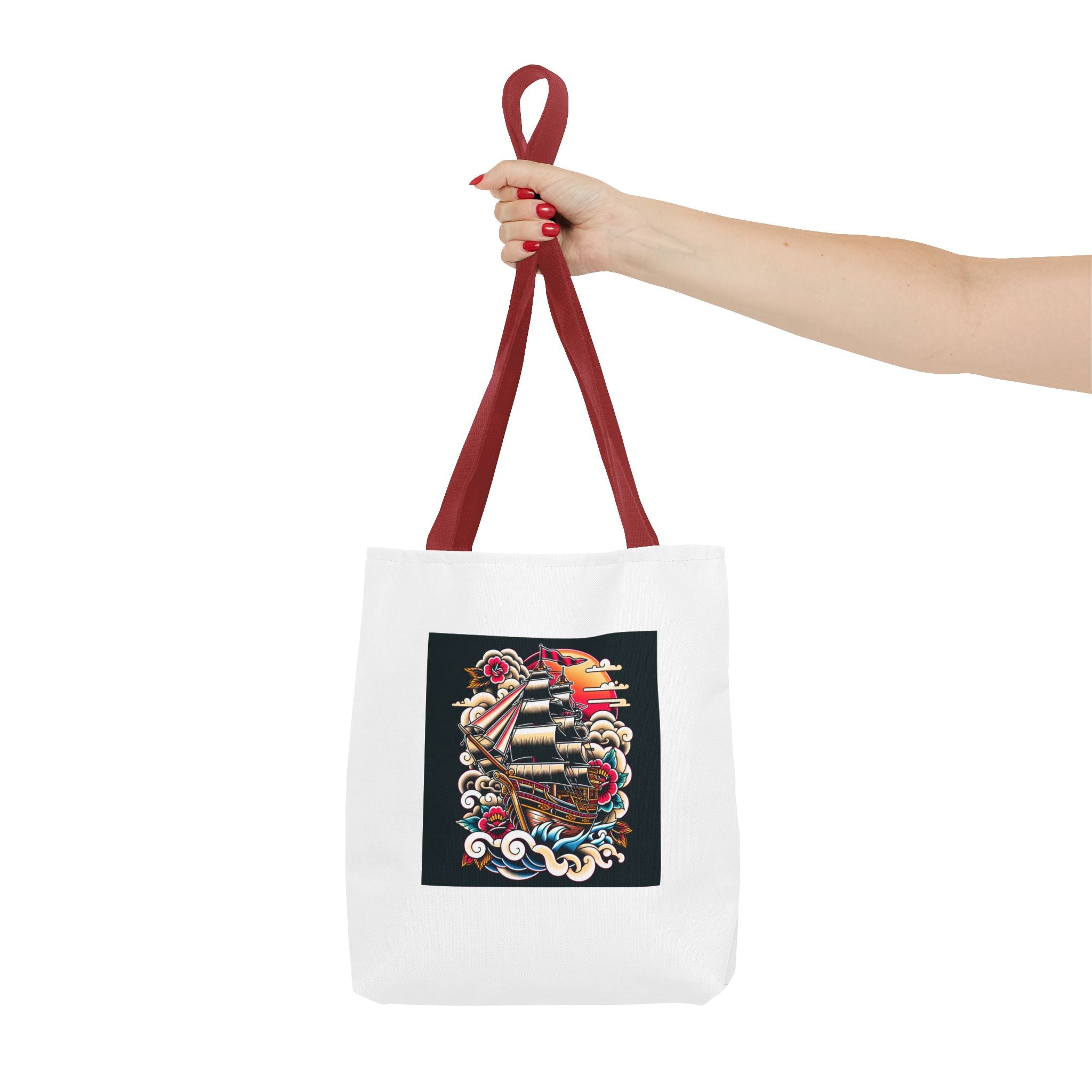Pirate Ship Tote Bag, Nautical Tote for Adventurers, Eco-Friendly Shopper, Unique Gift for Travelers, Stylish Beach Bag