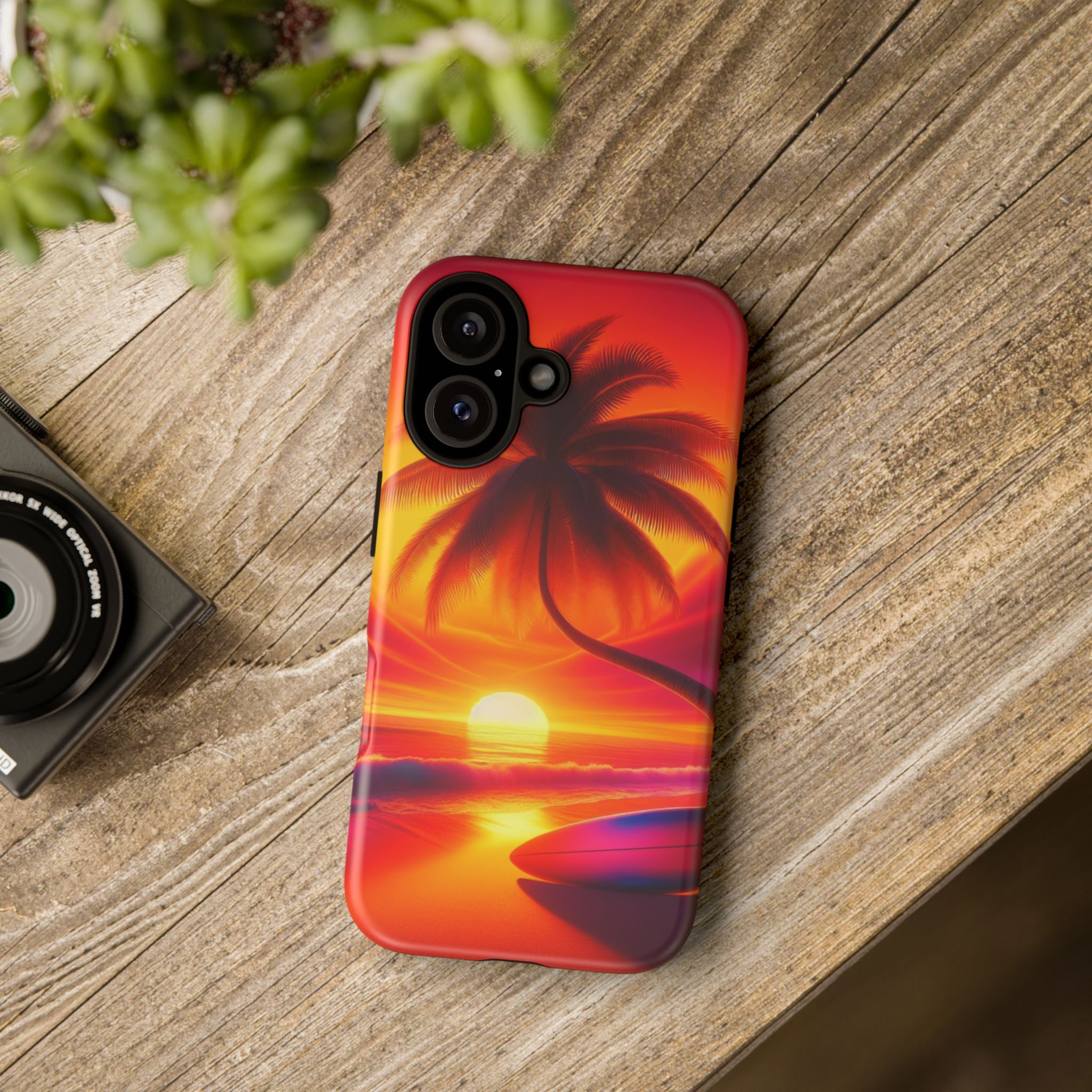 Tropical Phone Case with Sunset and Palm Tree Design | Summer Vibes, Beach Lover's Gift, Vacation Essential, Stylish Protection, [...]