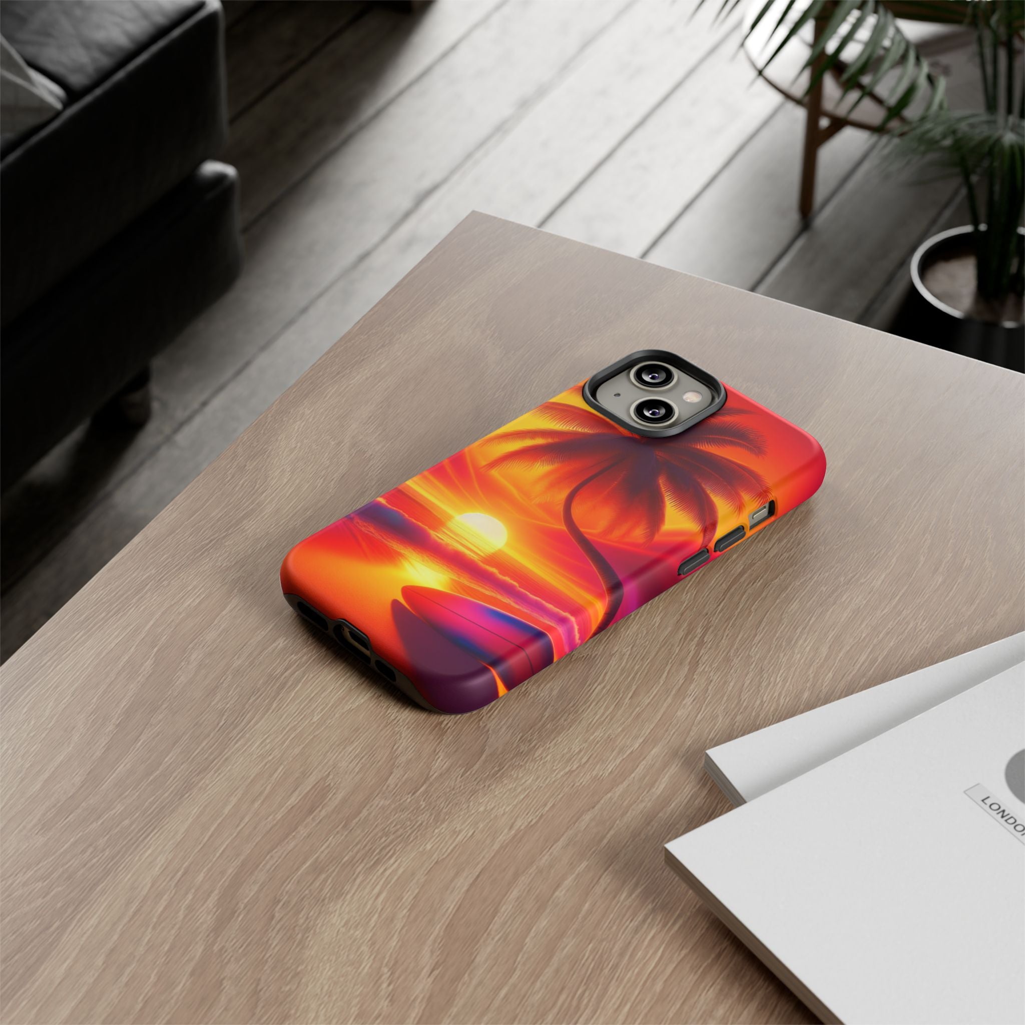 Tropical Phone Case with Sunset and Palm Tree Design | Summer Vibes, Beach Lover's Gift, Vacation Essential, Stylish Protection, [...]