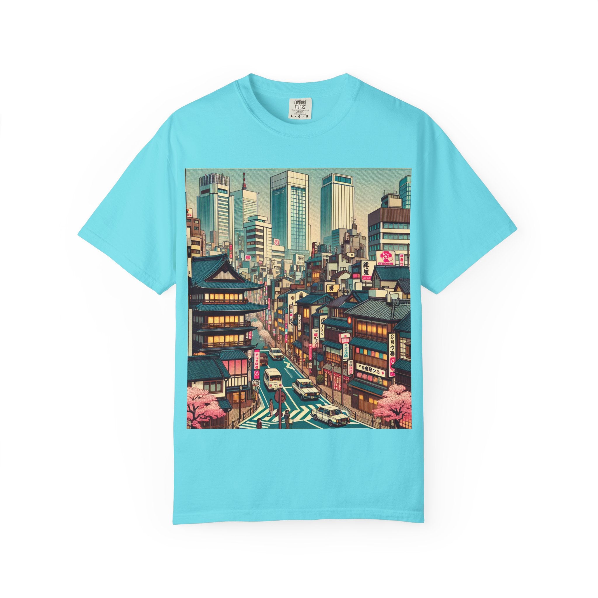 Urban Landscape Graphic T-Shirt | Street Art Tee, Casual Wear, Gift for Travelers, Relaxed Fit, Unique Cityscape Design