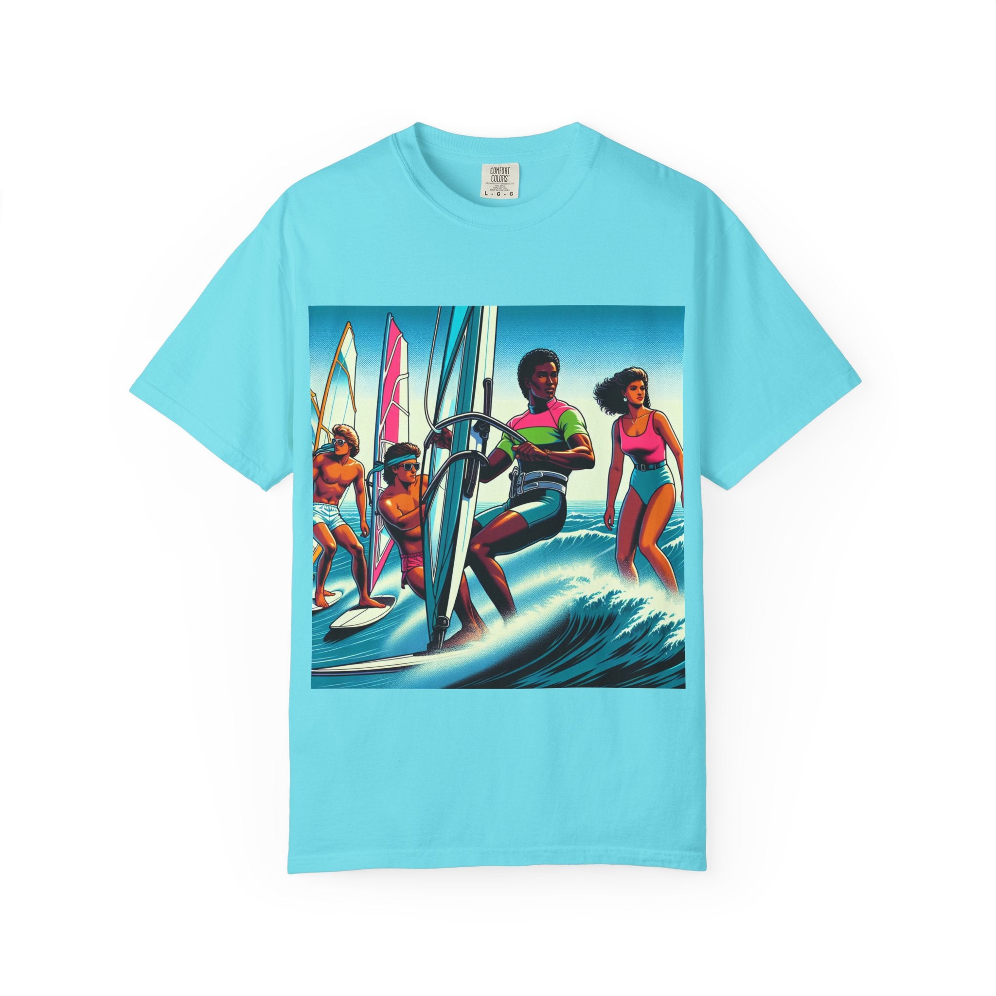 Surf Vibes T-Shirt, Unisex Garment-Dyed Tee, Beachwear for Surf Lovers, Summer Casual Wear, Gift for Surfers