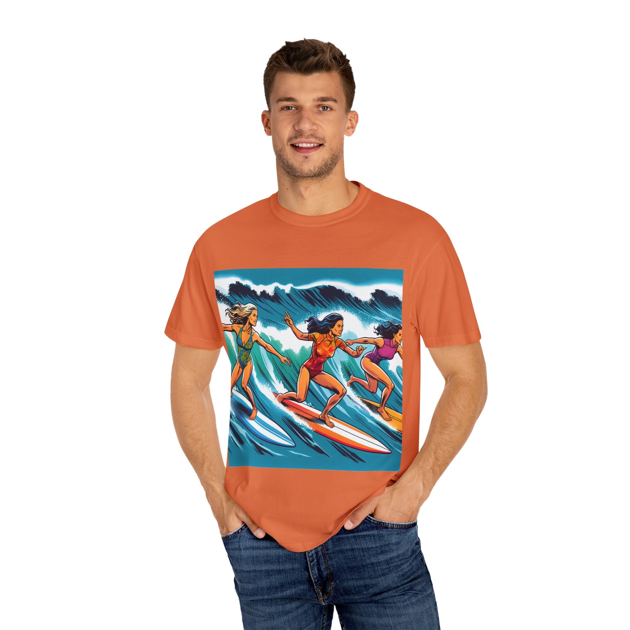 Surfing Sisterhood T-Shirt - Beach Vibes, Summer Style, Gift for Surfers, Casual Wear, Unisex Tee, Ocean Lovers Tee