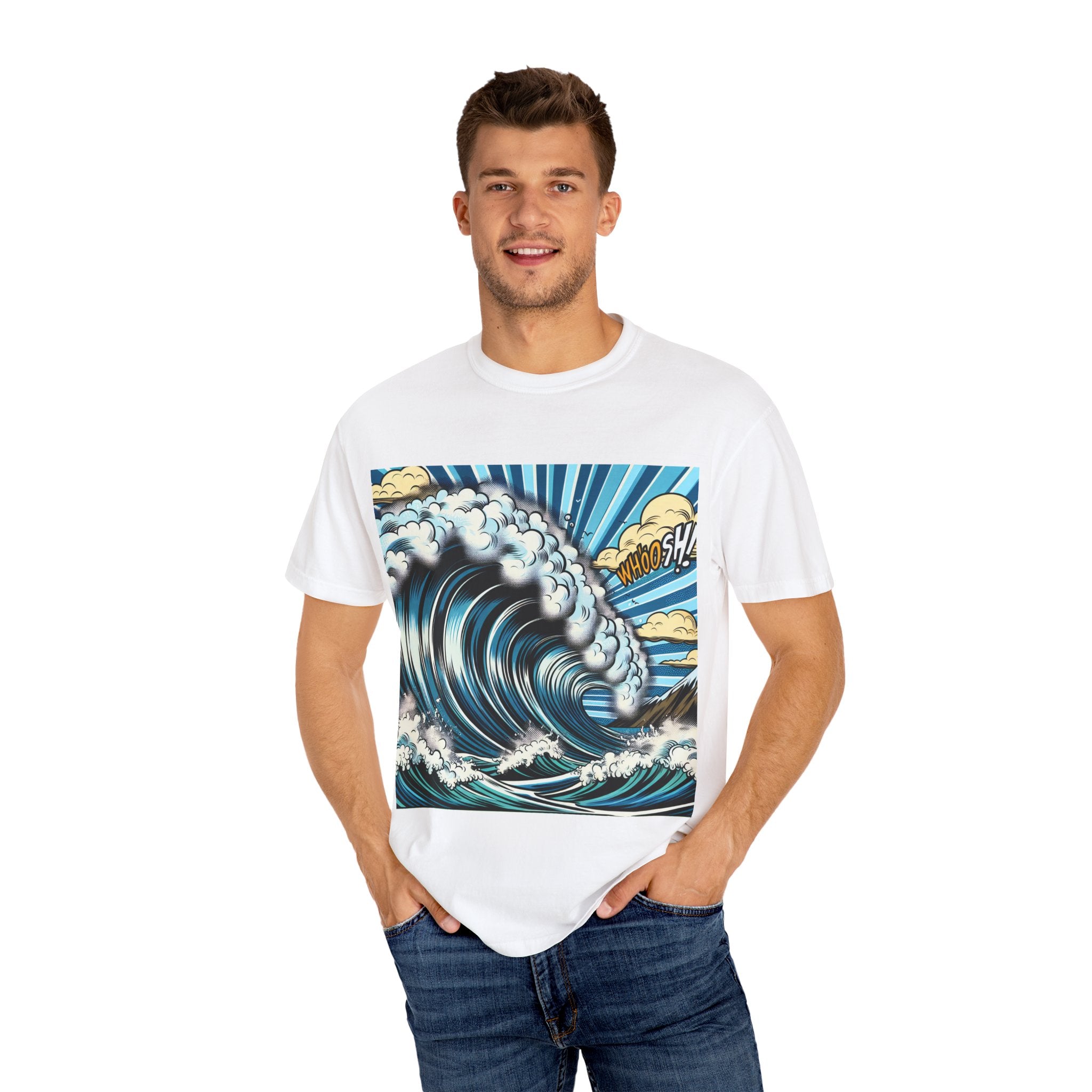 Stylish Wave Graphic T-Shirt for Surf Lovers, Unisex Beach Apparel, Gift for Surfers, Casual Summer Tee, Ocean Art Shirt