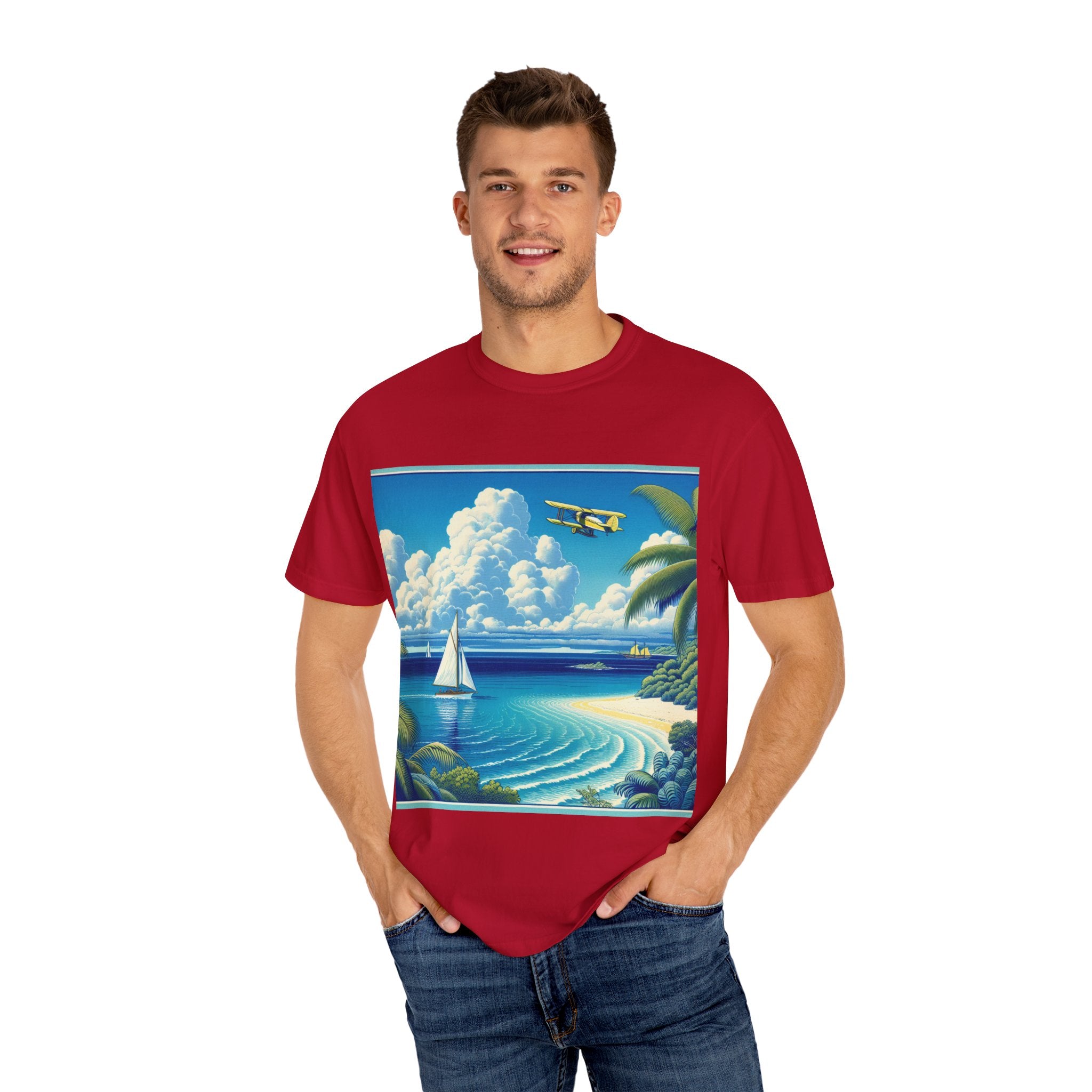 Beach Vibes T-Shirt, Unisex Casual Tee, Summer Apparel, Vacation Wear, Nautical Graphic Shirt