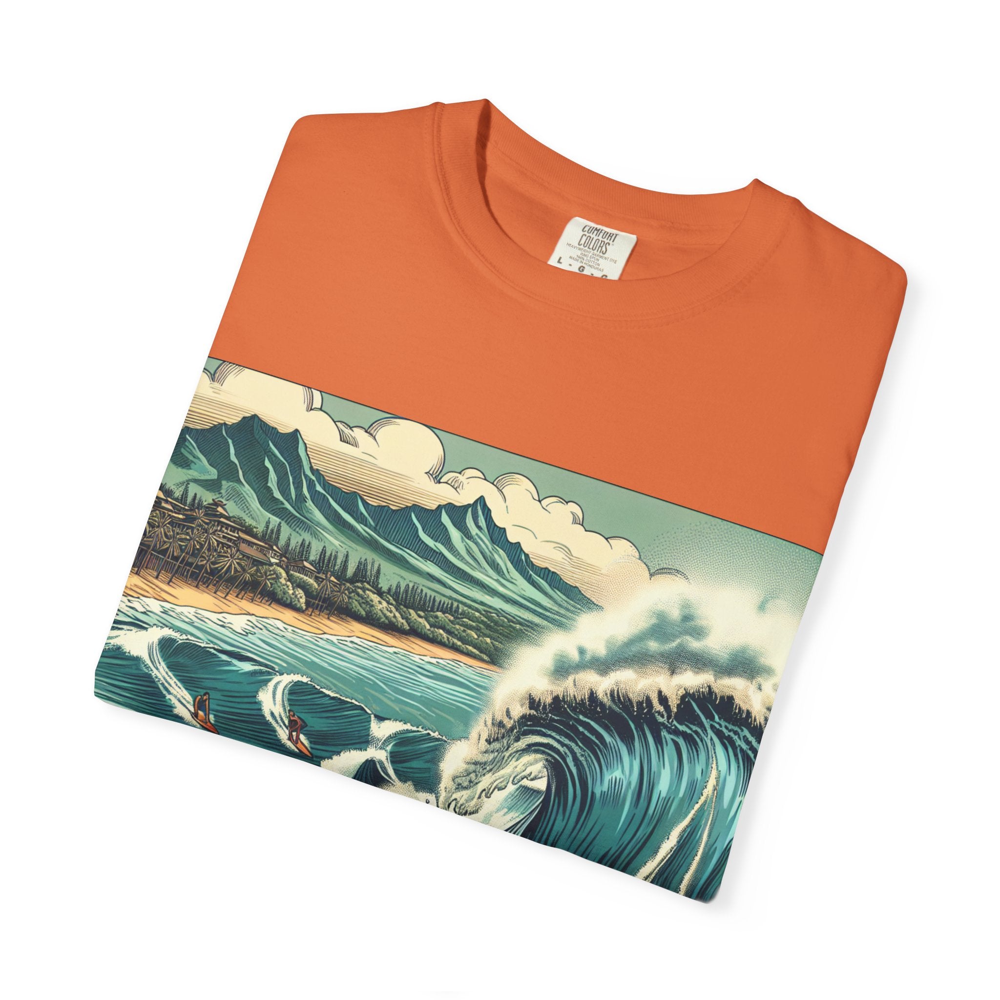 Surfing Waves T-Shirt, Relaxed Summer Style, Beach Lovers Gift, Unisex Tee, Vintage Surf Art, Summer Fun Apparel