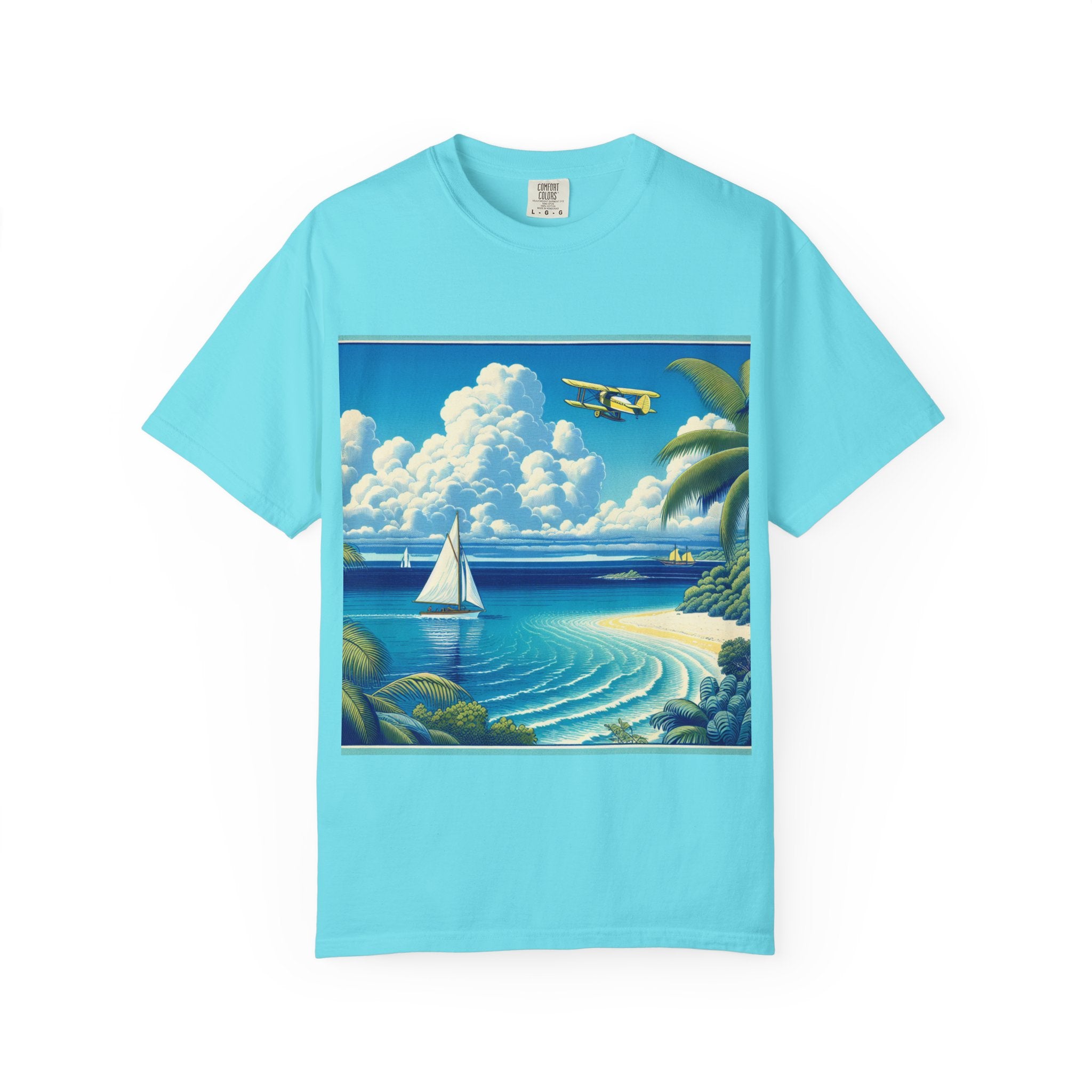 Beach Vibes T-Shirt, Unisex Casual Tee, Summer Apparel, Vacation Wear, Nautical Graphic Shirt