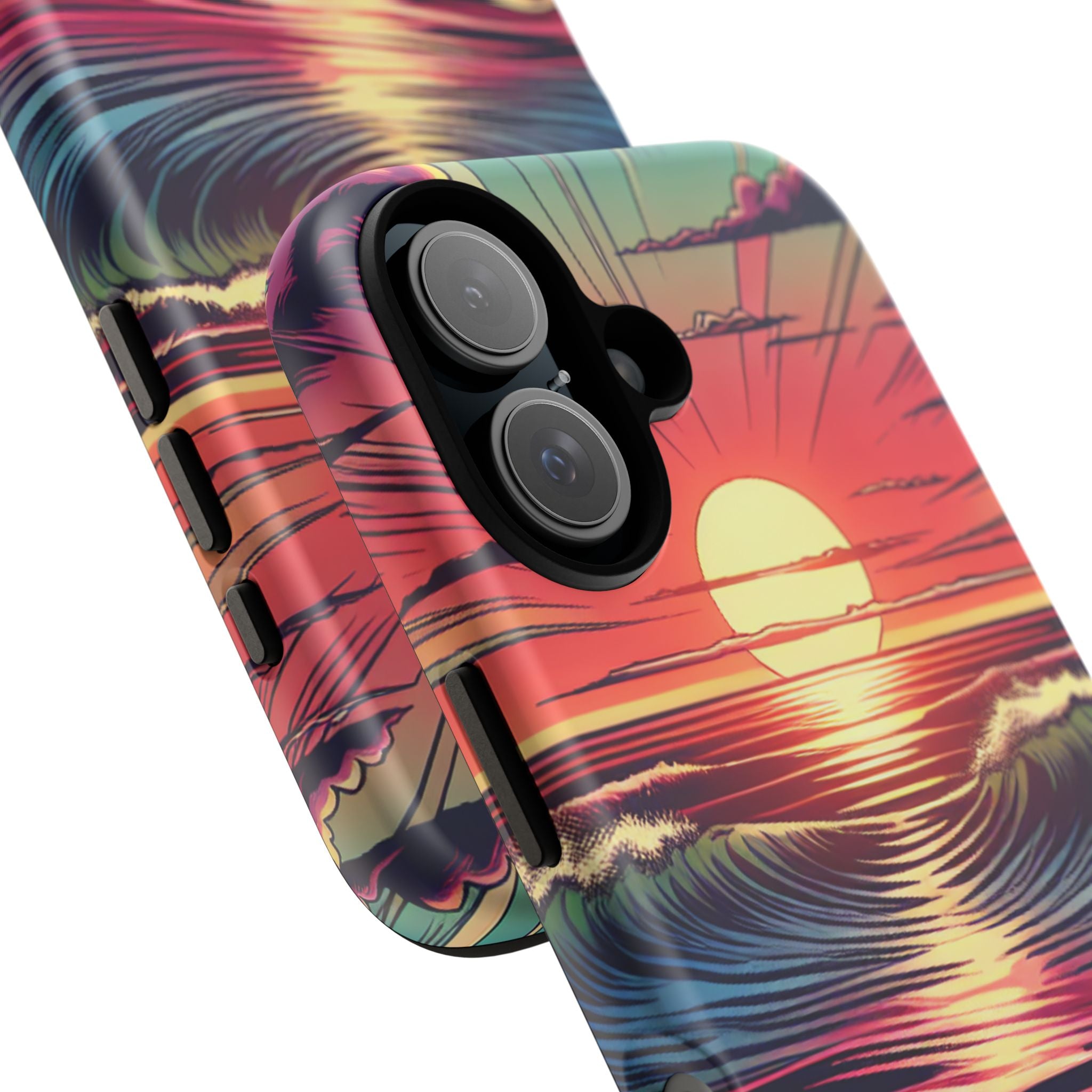 Vibrant Sunset Phone Case, Tough Cases, Beach Lover Gift, Ocean Inspired, Summer Vibes, Colorful Cell Phone Cover