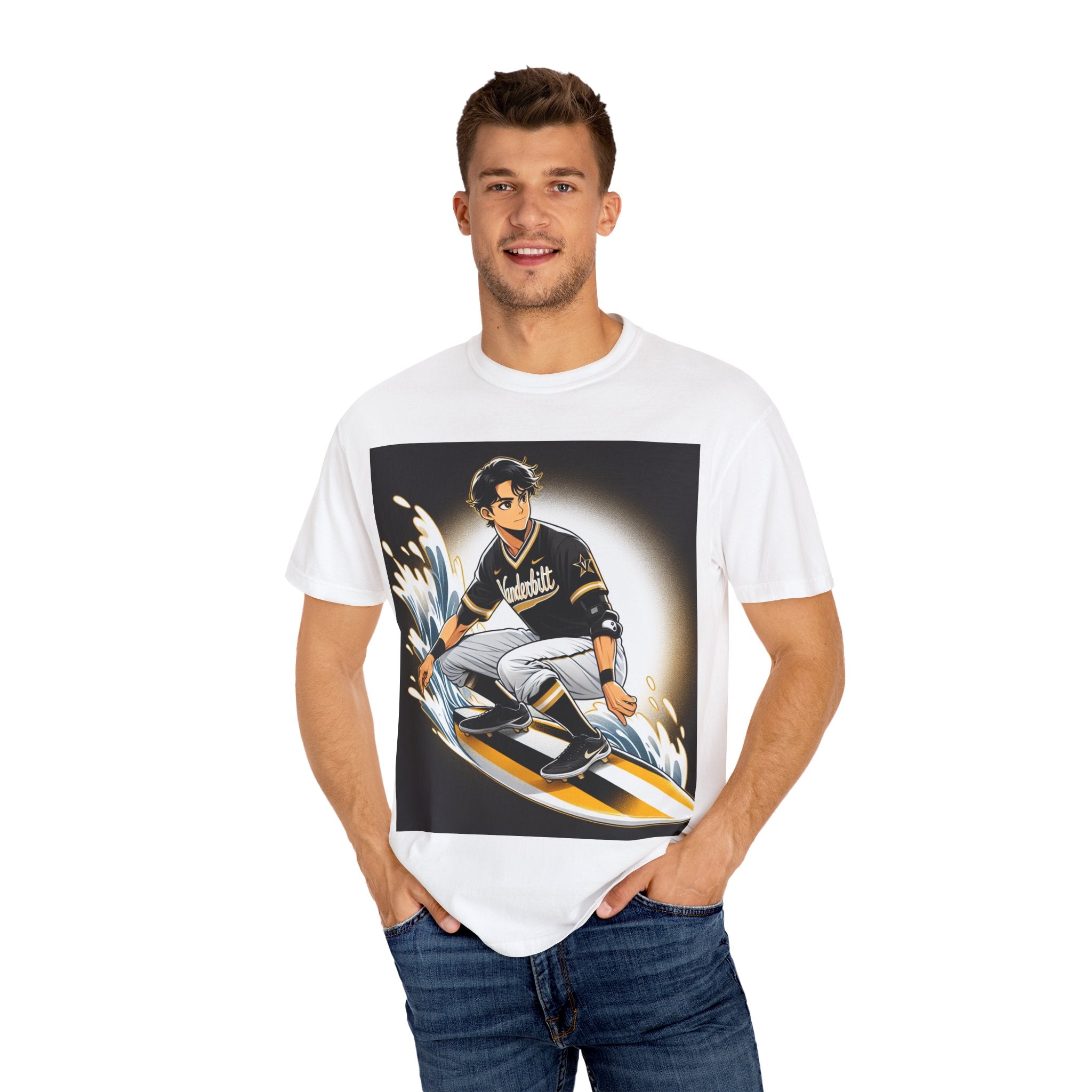 Surf Vibes Garment-Dyed T-Shirt - Stylish Unisex Tee for Beach Lovers, Casual Wear, Gift for Surfers, Summer Essentials, Cool Graphic Tee