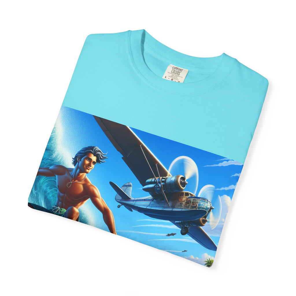 Surf Adventure Unisex T-Shirt, Perfect for Beach Lovers, Vacation Tees, Summer Apparel, Gift for Surfers and Travelers