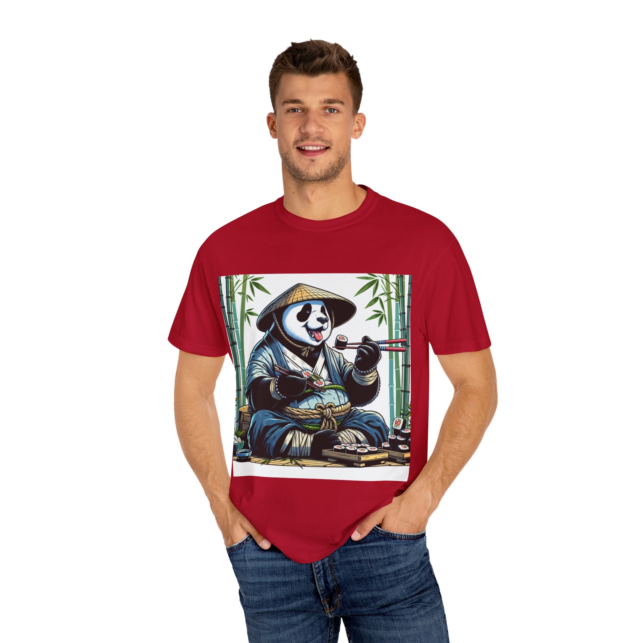 Panda Sushi Unisex T-shirt | Cute Animal Tee for Food Lovers, Gifts for Her/Him, Nature Lovers, Casual Wear, Gift for Special Occasions