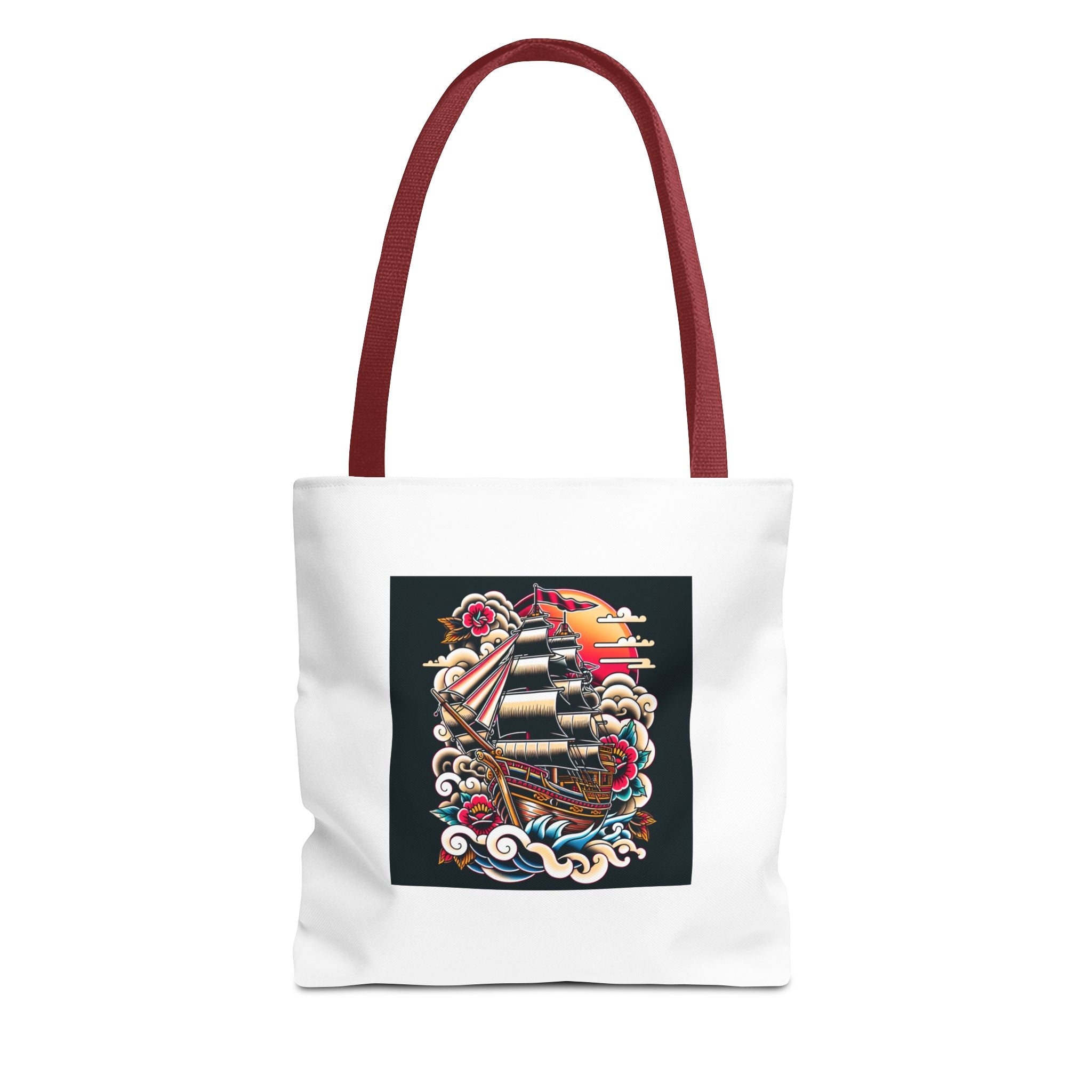 Pirate Ship Tote Bag, Nautical Tote for Adventurers, Eco-Friendly Shopper, Unique Gift for Travelers, Stylish Beach Bag