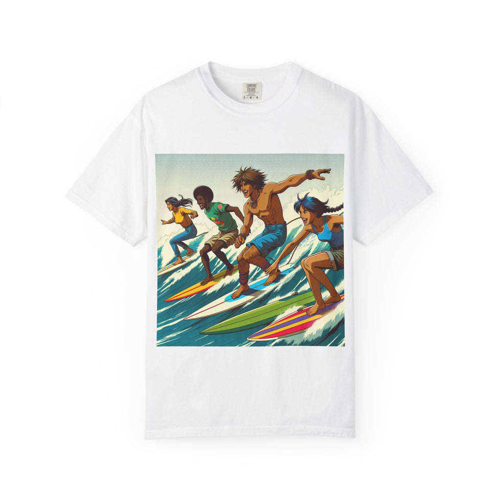 Surfing Vibes Unisex T-shirt, Beachwear, Summer Apparel, Surfing Gift, Casual Tee