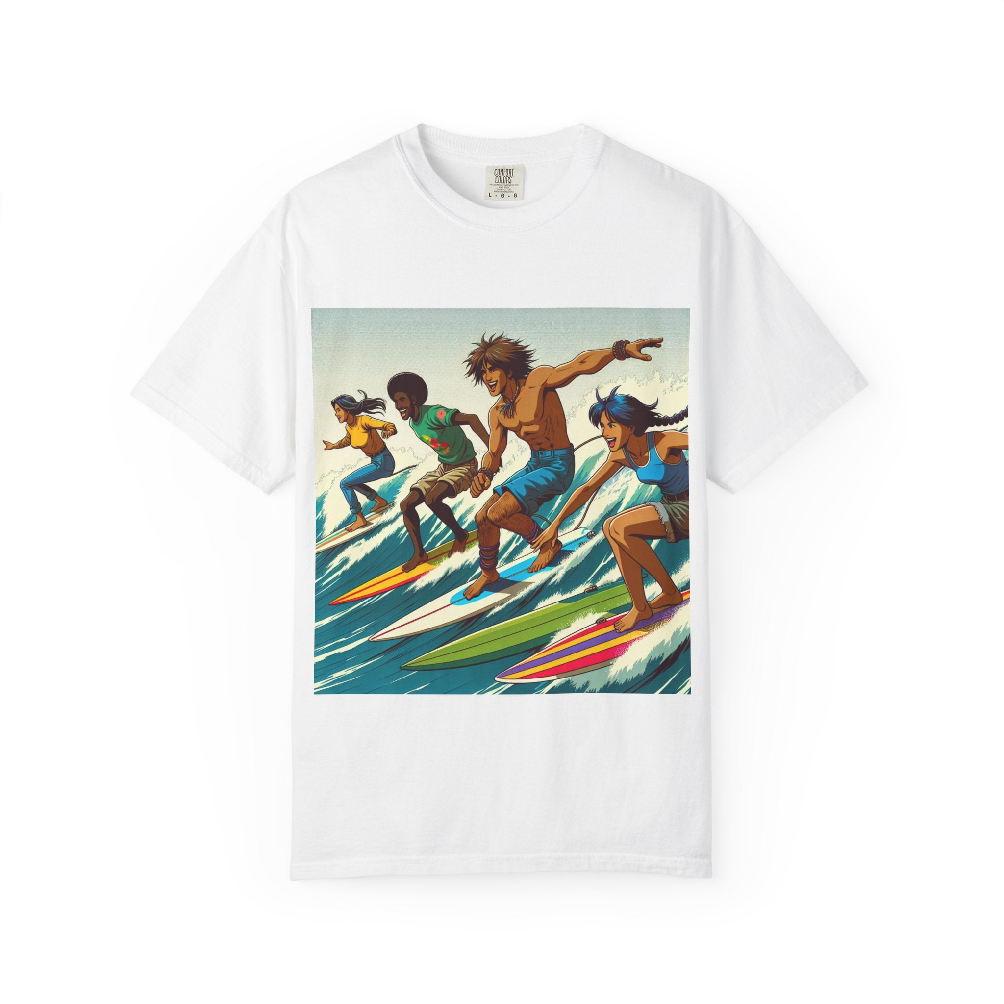 Surfing Vibes Unisex T-shirt, Beachwear, Summer Apparel, Surfing Gift, Casual Tee