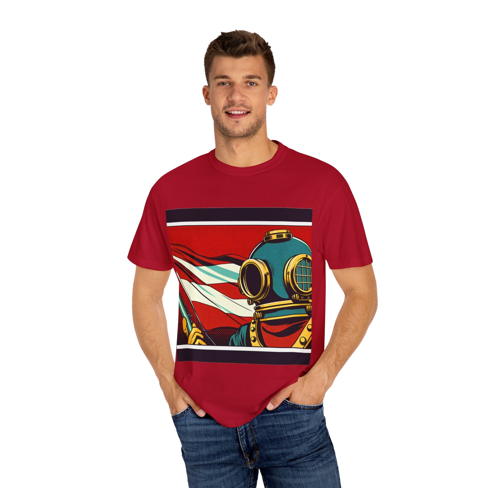 Vintage Diver Graphic T-Shirt | Unisex, Casual Wear, Retro Design, Gift For Ocean Lovers, Summer Fashion