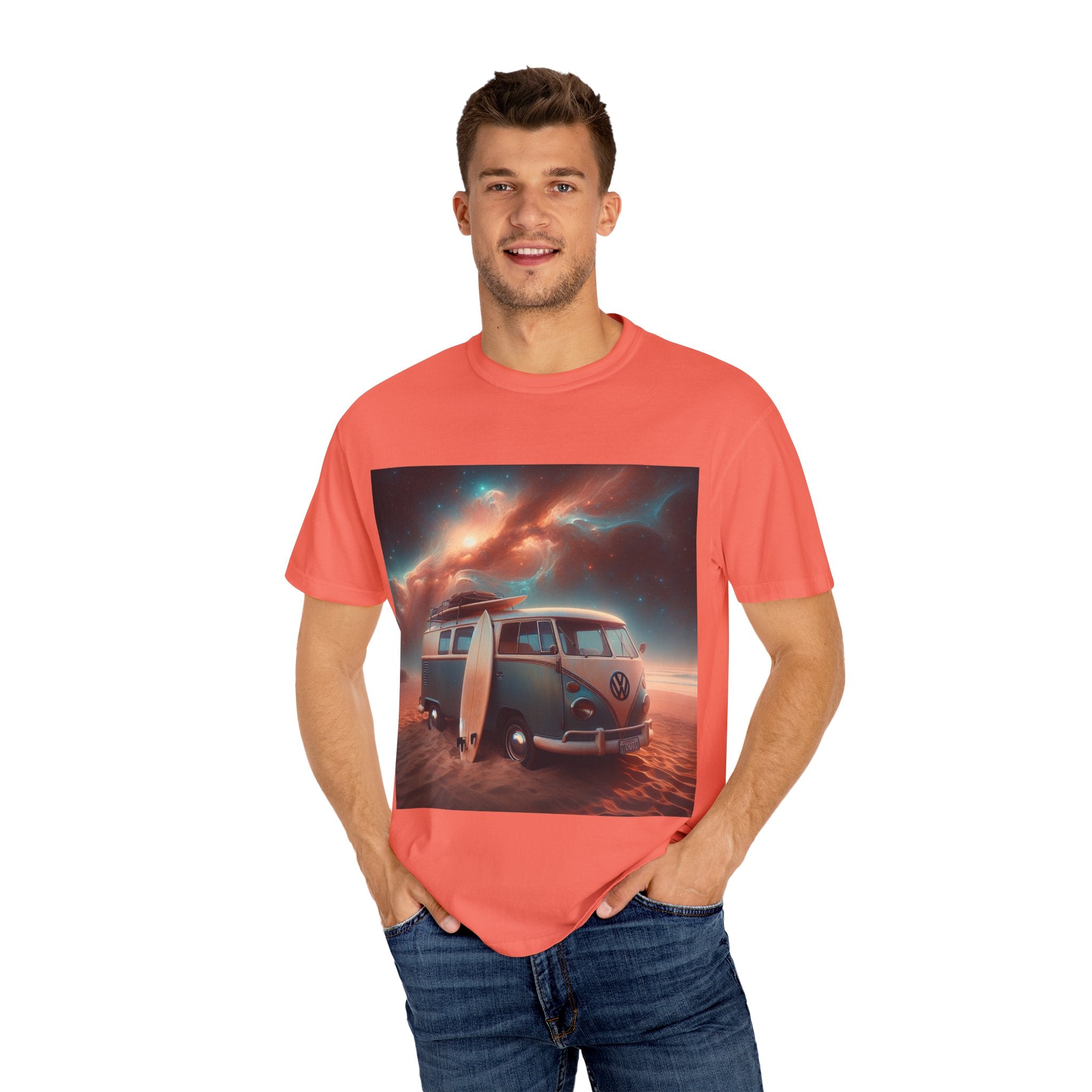 Retro Van Adventure T-Shirt, Vintage Camping Tee, Unisex Graphic Tee, Gift for Travelers, Bohemian Style Apparel