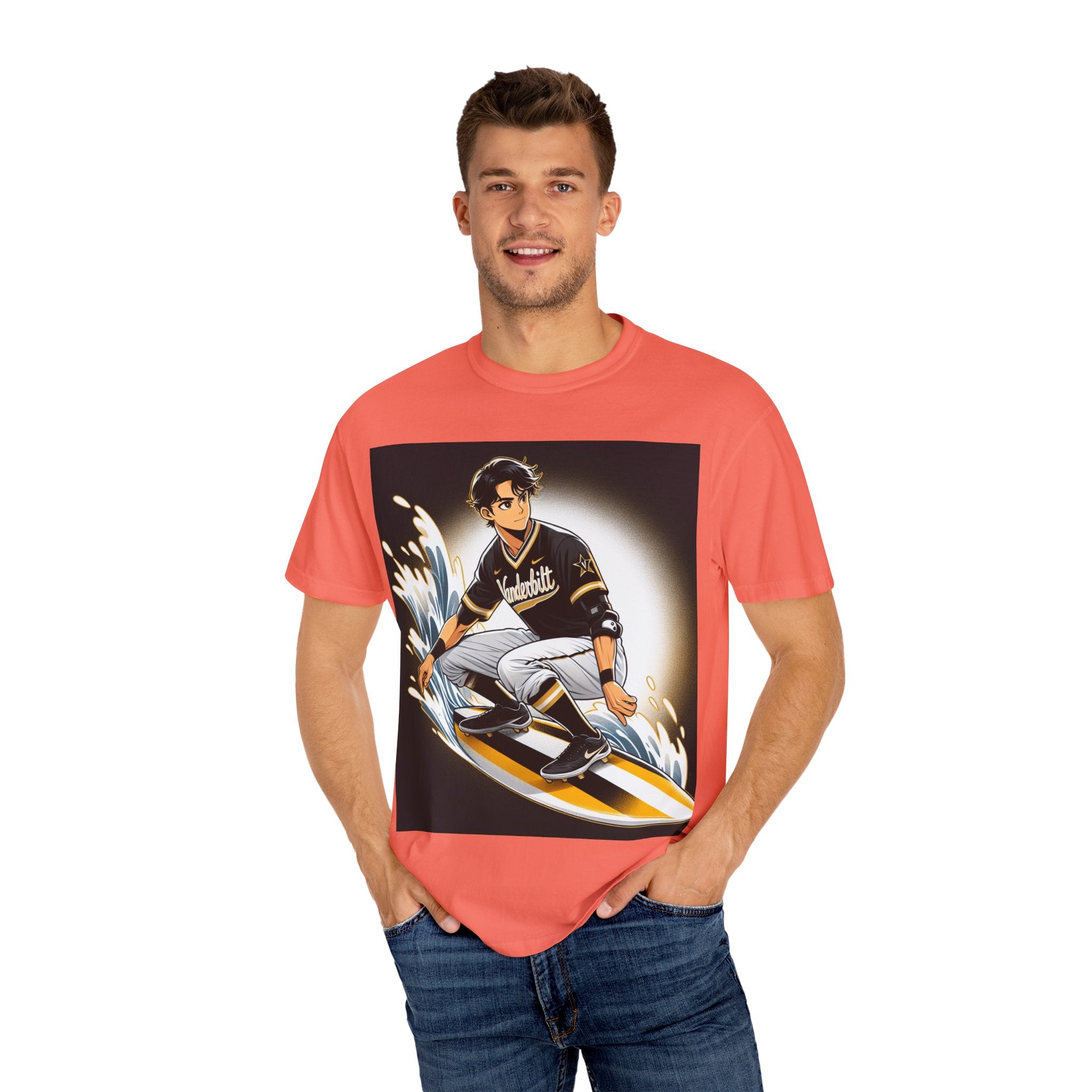 Surf Vibes Garment-Dyed T-Shirt - Stylish Unisex Tee for Beach Lovers, Casual Wear, Gift for Surfers, Summer Essentials, Cool Graphic Tee
