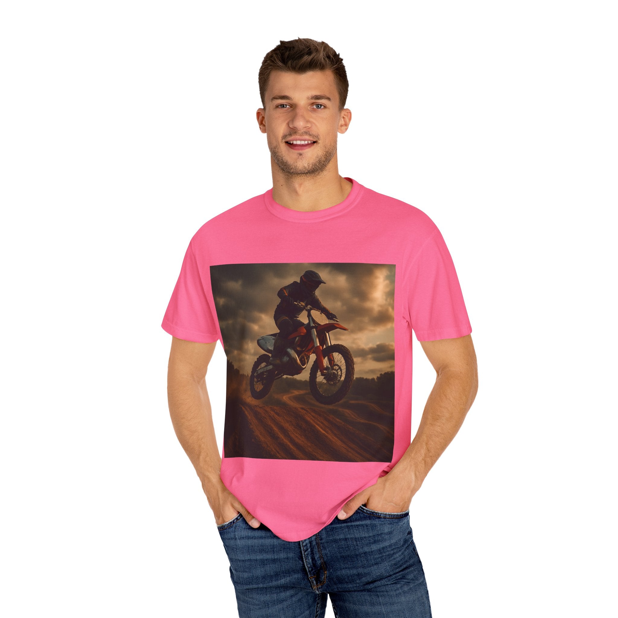 Motocross Adventure T-Shirt | Unisex Garment-Dyed Tee for Riders, Gifts for Motocross Fans, Sportswear, Casual Wear, Outdoor Activities