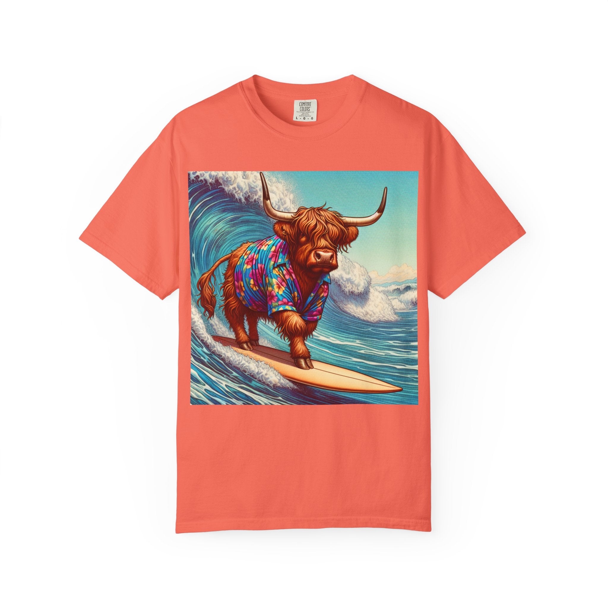 Surfing Highland Cow Unisex T-shirt | Fun Casual Tee for Summer Adventures, Beach Days, Gifts for Cow Lovers, Surfing Enthusiasts, [...]