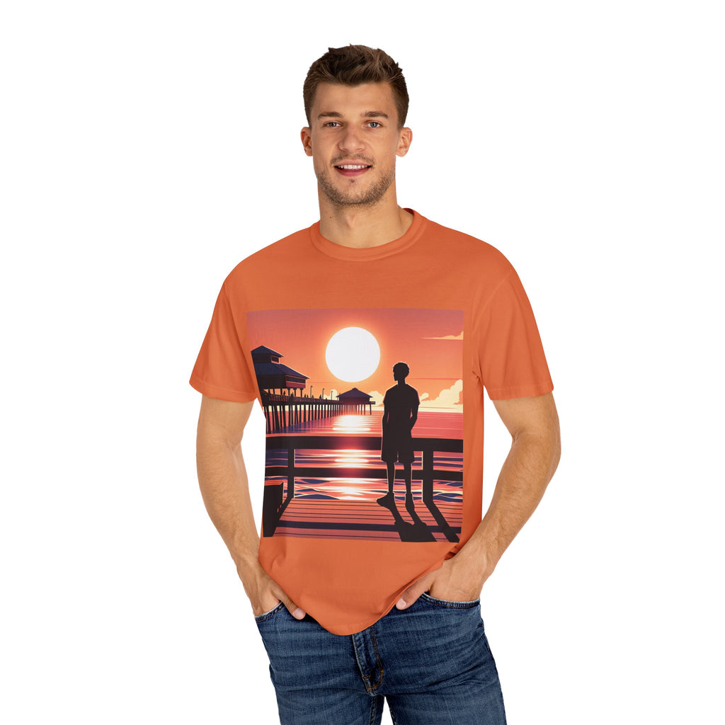 Sunset Vibes Unisex T-shirt | Nature Lover Gift, Relaxed Fit Tee, Casual Summer Wear, Art-Inspired Apparel, Travel T-shirt
