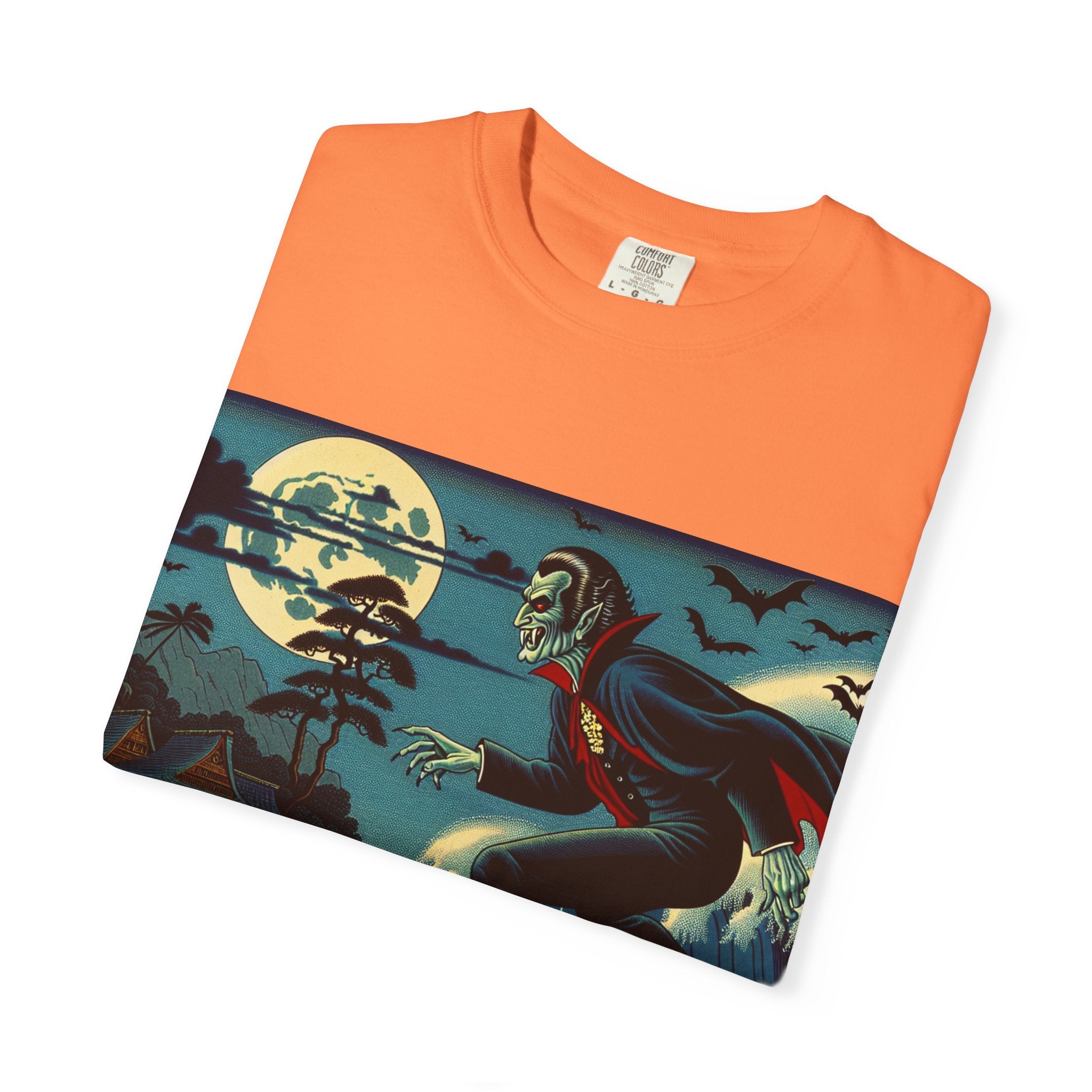 Surfing Vampire T-Shirt, Halloween Shirt, Unisex Graphic Tee, Casual Wear for Surf Lovers, Spooky Summer Fashion