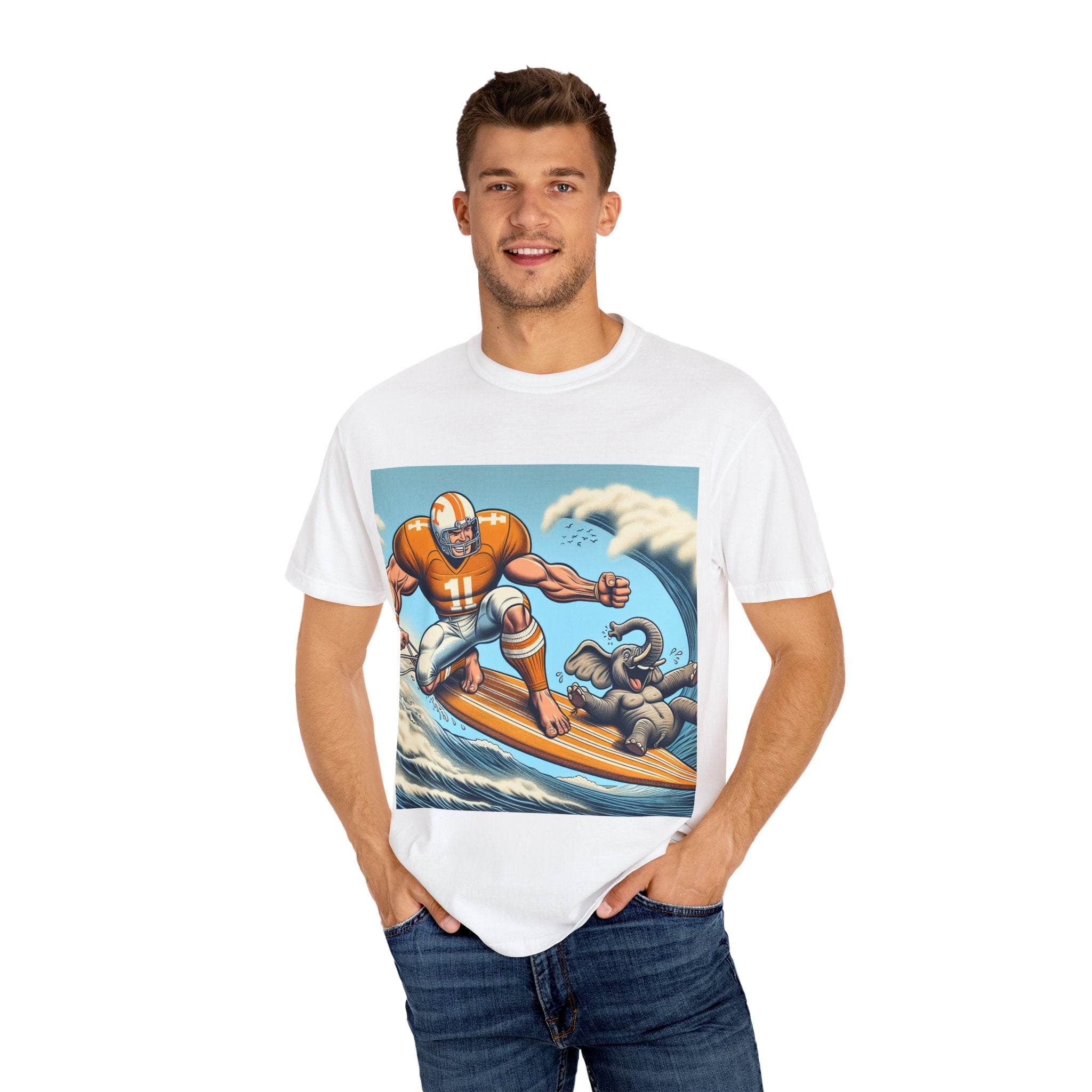 Surfing Graphic T-shirt, Unisex Summer Tee, Beach Vibe Shirt, Casual Apparel, Perfect Gift for Surf Lovers