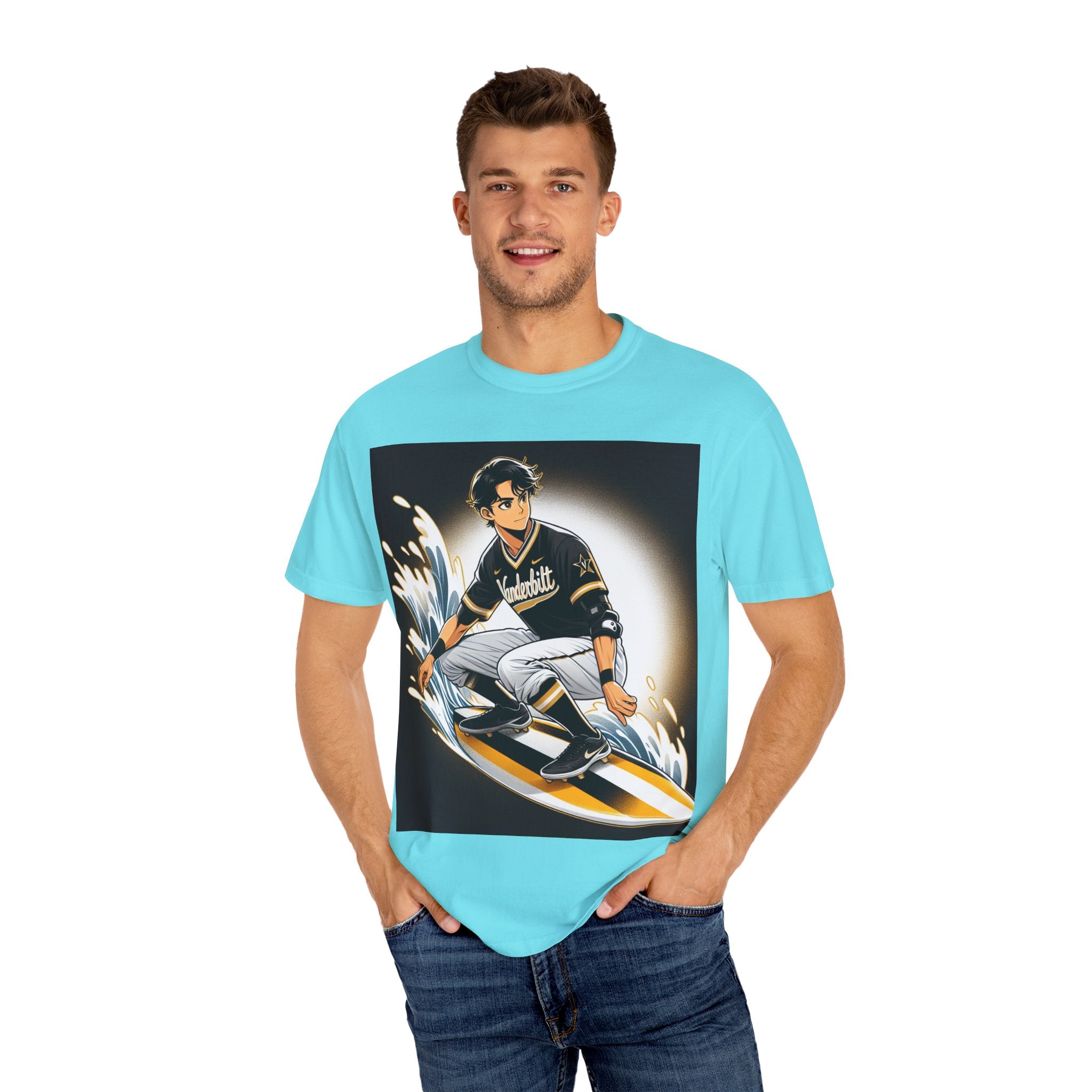 Surf Vibes Garment-Dyed T-Shirt - Stylish Unisex Tee for Beach Lovers, Casual Wear, Gift for Surfers, Summer Essentials, Cool Graphic Tee