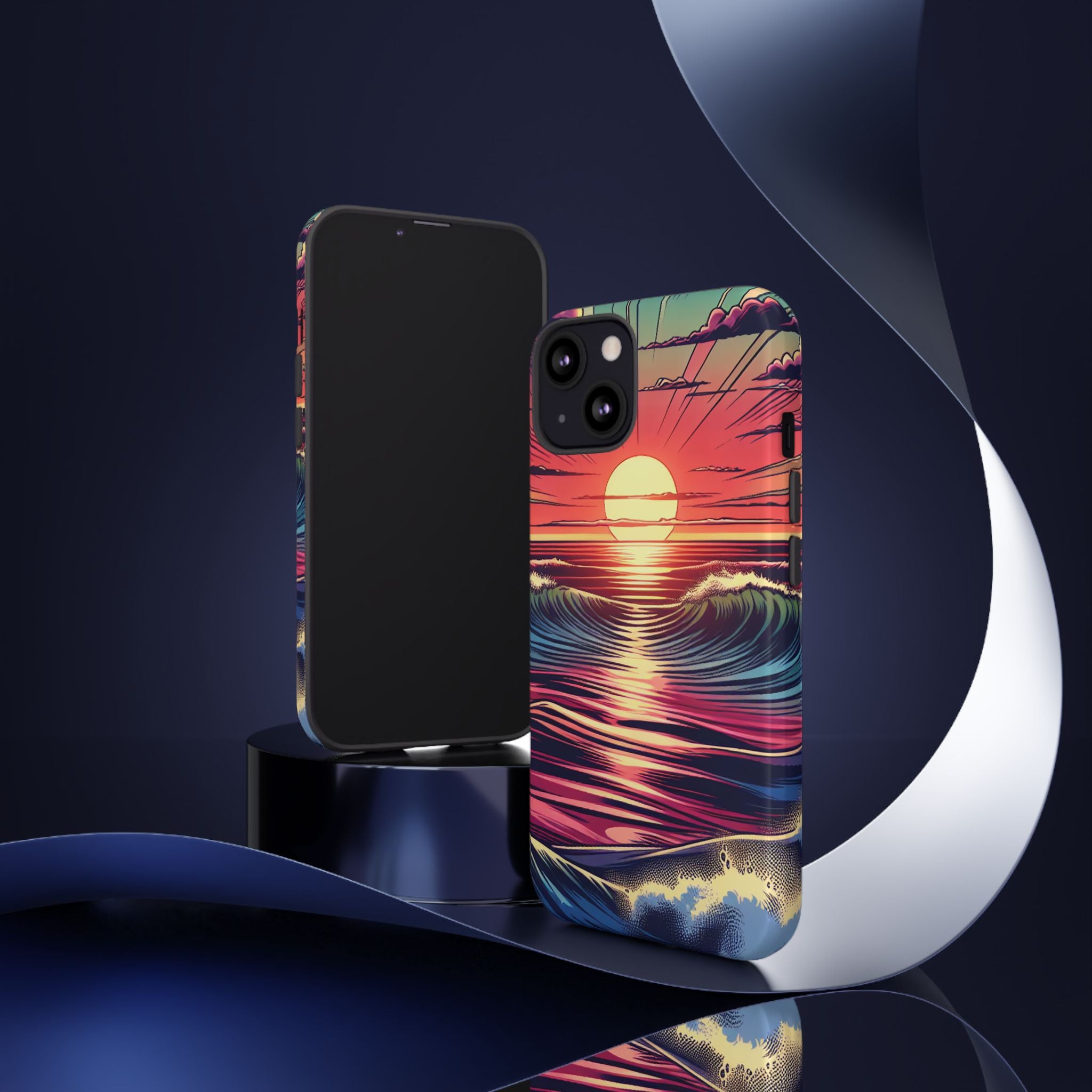 Vibrant Sunset Phone Case, Tough Cases, Beach Lover Gift, Ocean Inspired, Summer Vibes, Colorful Cell Phone Cover