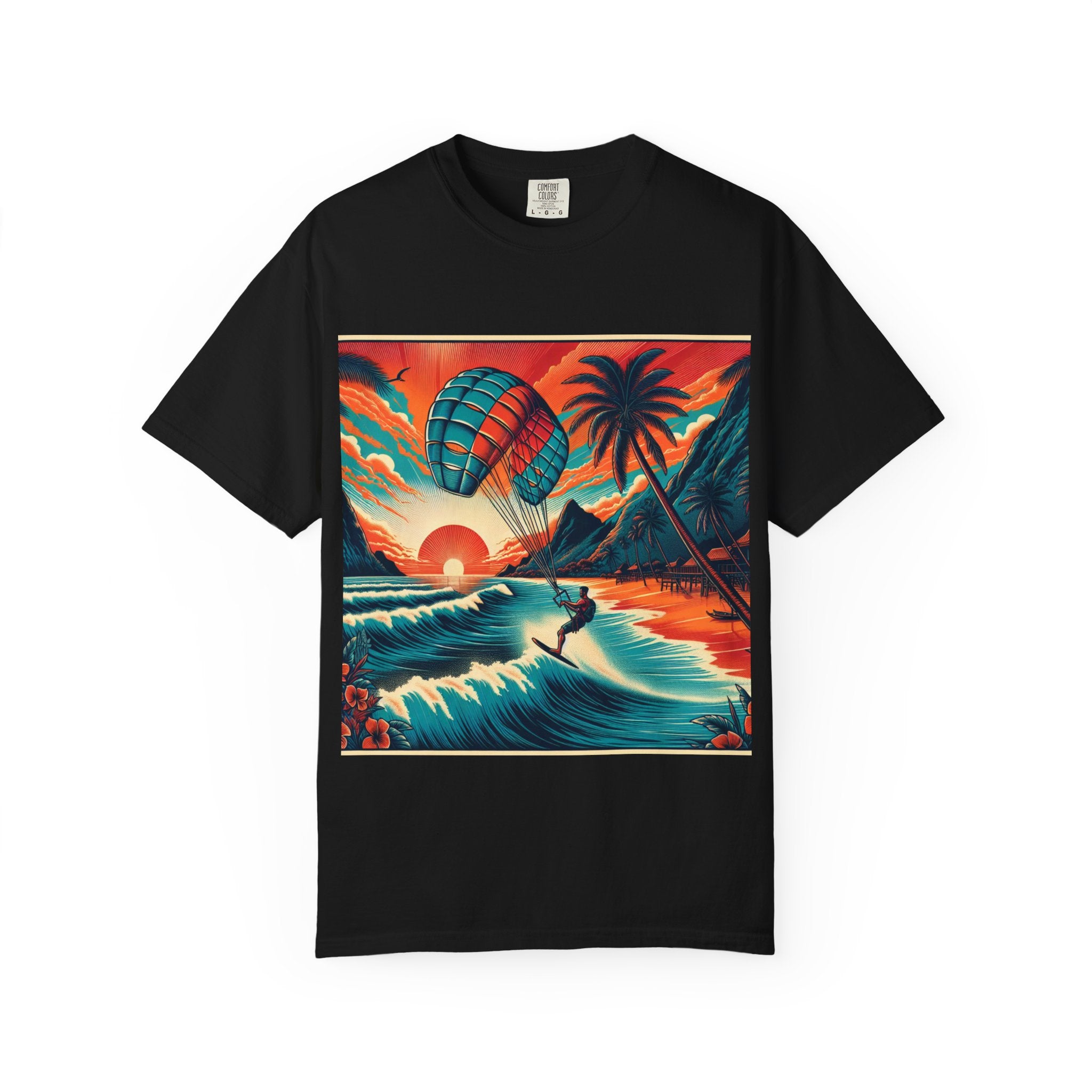 Sunset Paragliding T-Shirt | Beach Vibes Tee, Summer Style Apparel, Gifts for Surfers, Travel Lovers, Adventure Clothing
