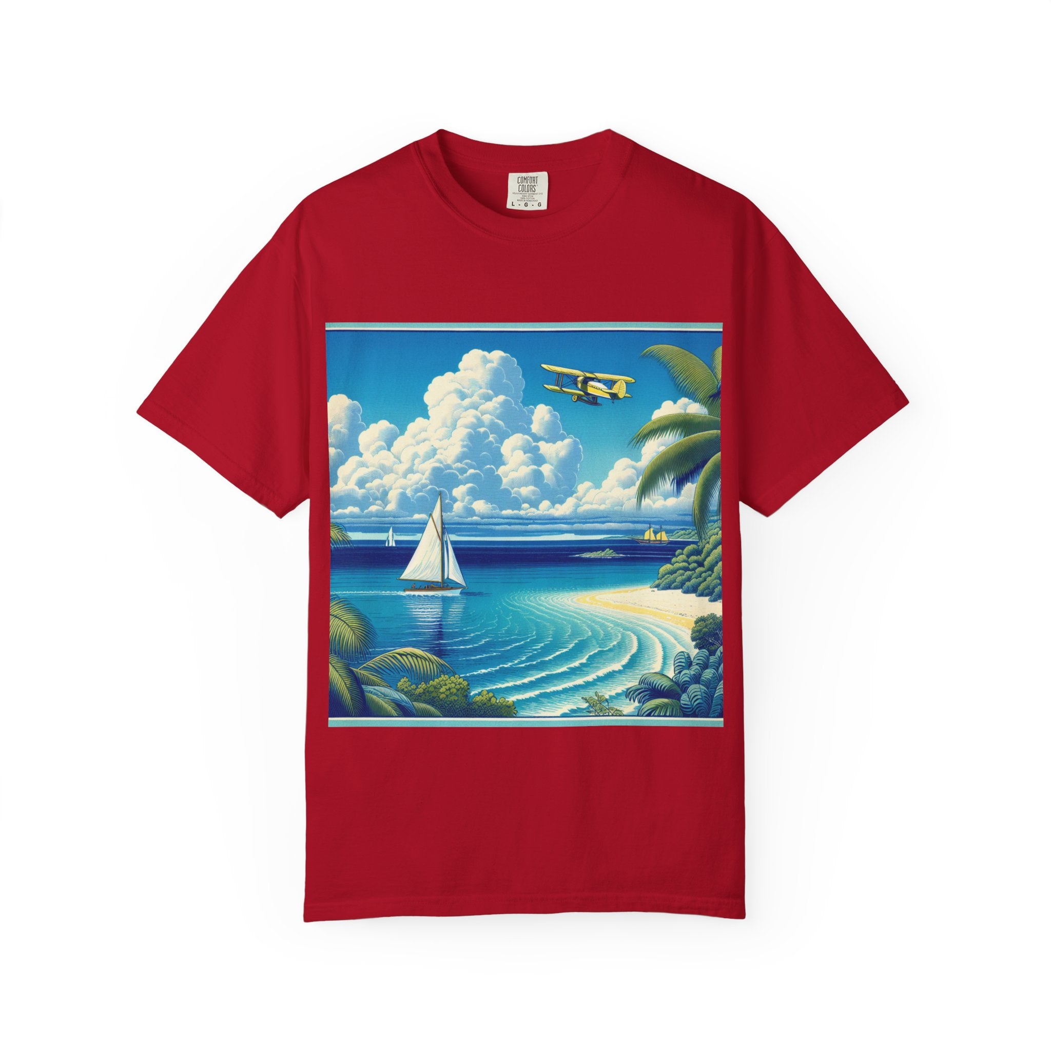 Beach Vibes T-Shirt, Unisex Casual Tee, Summer Apparel, Vacation Wear, Nautical Graphic Shirt