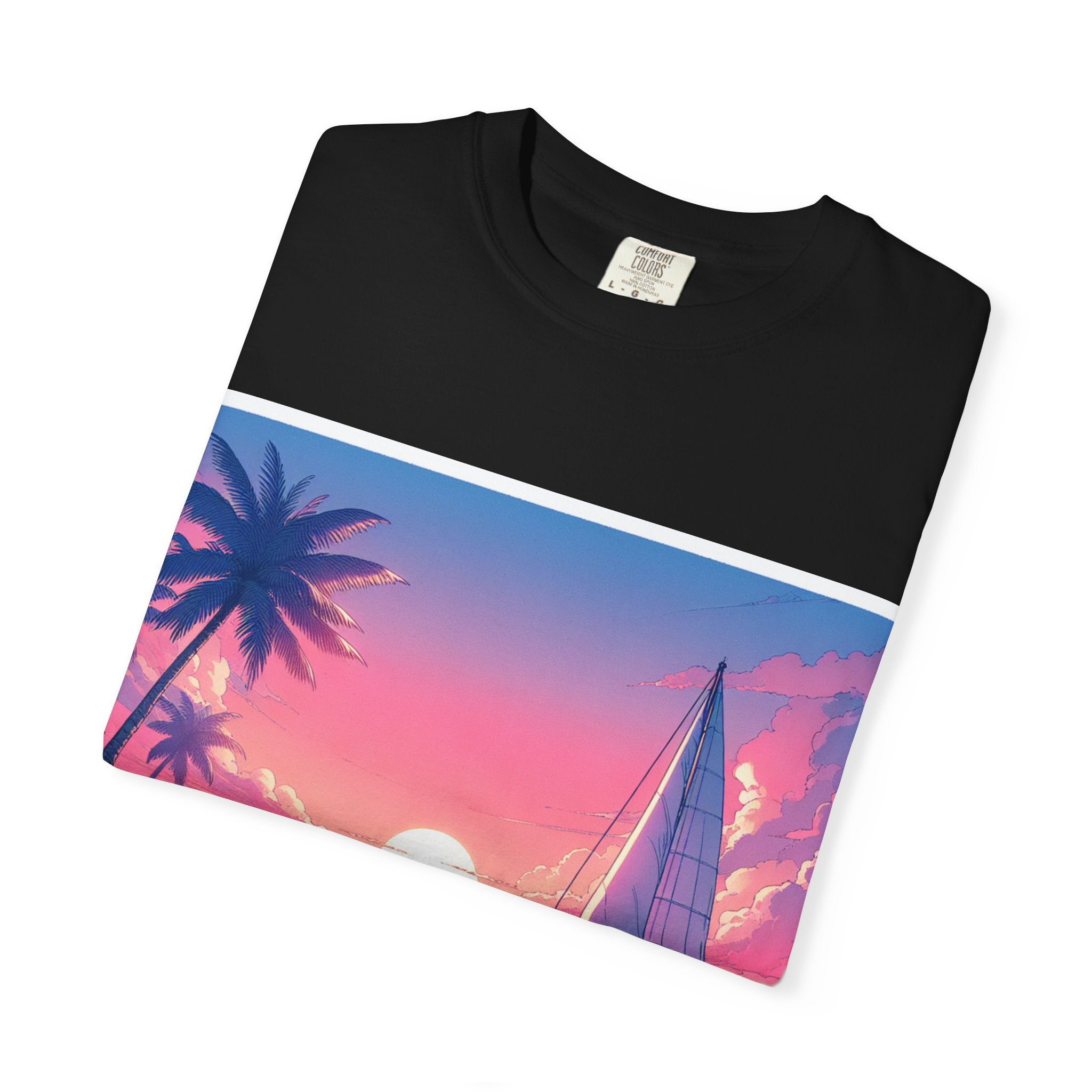 Sunset Sail Unisex T-Shirt, Beach Life Shirt, Vacation Tee, Gift for Sailors, Summer Fashion