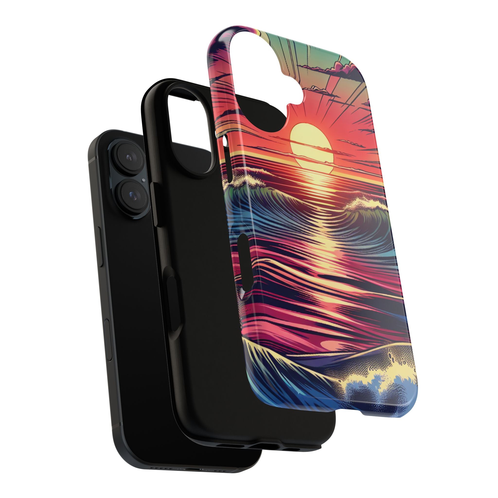 Vibrant Sunset Phone Case, Tough Cases, Beach Lover Gift, Ocean Inspired, Summer Vibes, Colorful Cell Phone Cover