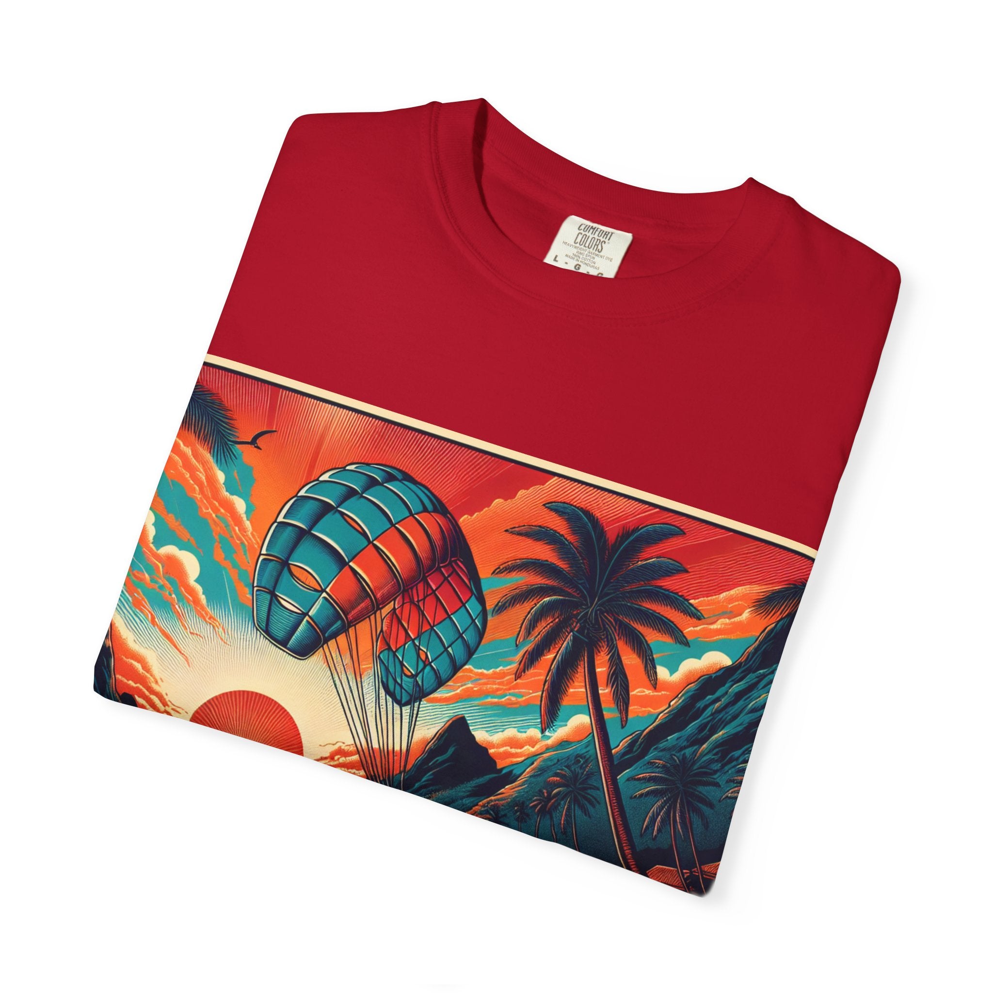 Sunset Paragliding T-Shirt | Beach Vibes Tee, Summer Style Apparel, Gifts for Surfers, Travel Lovers, Adventure Clothing
