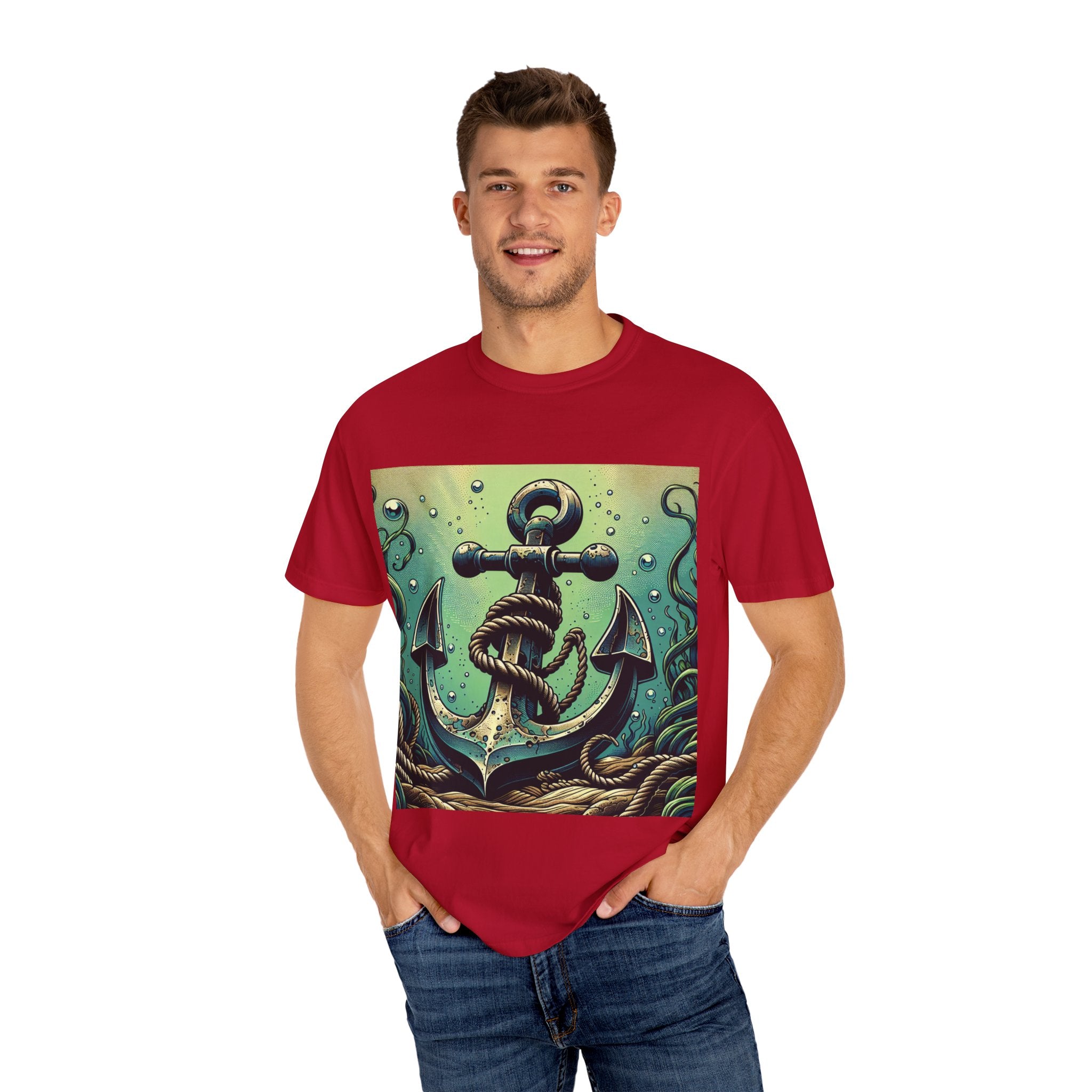 Anchor Design Unisex T-Shirt, Nautical Tee, Gift for Sailors, Summer Wear, Beach Vibes, Ocean Lover Apparel