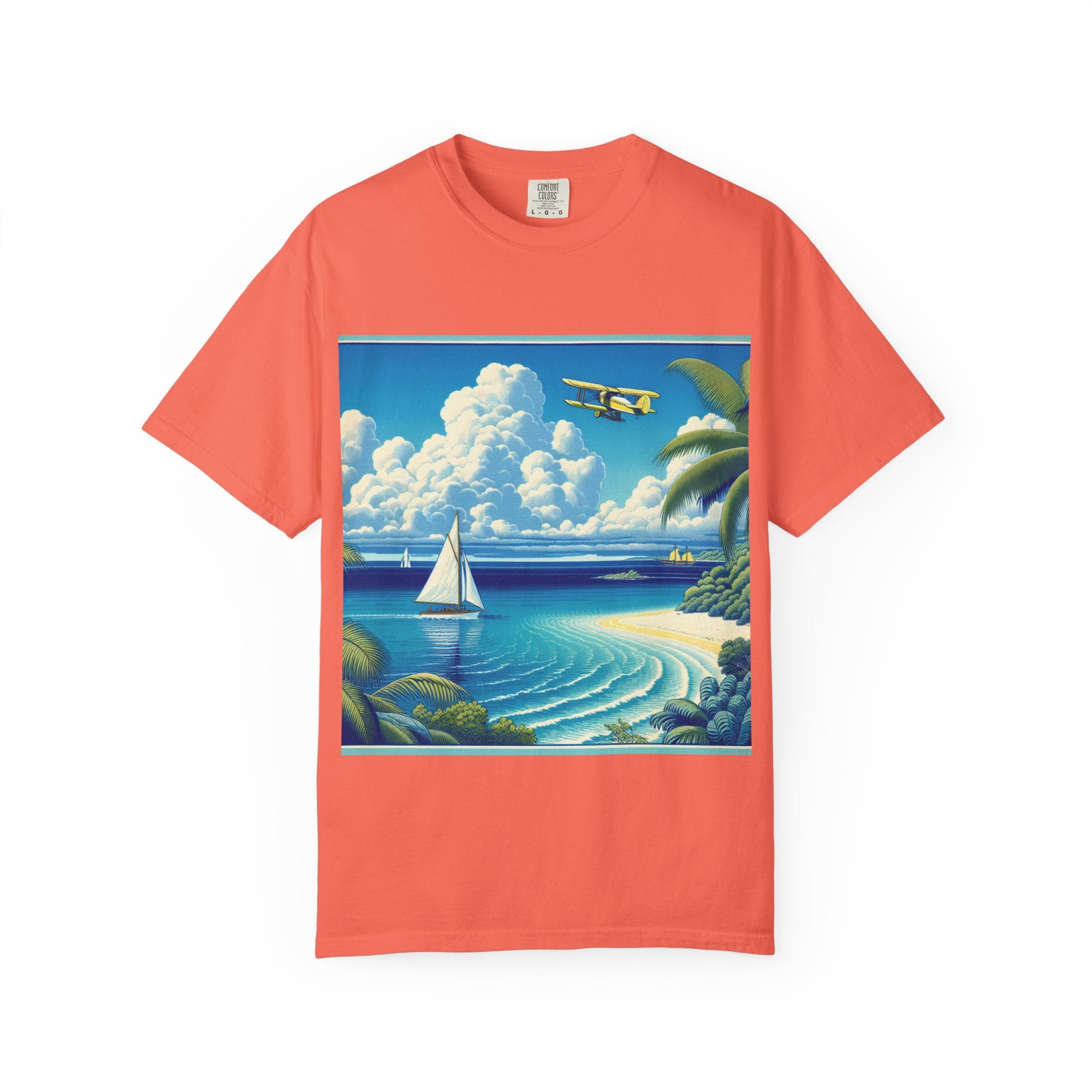 Beach Vibes T-Shirt, Unisex Casual Tee, Summer Apparel, Vacation Wear, Nautical Graphic Shirt