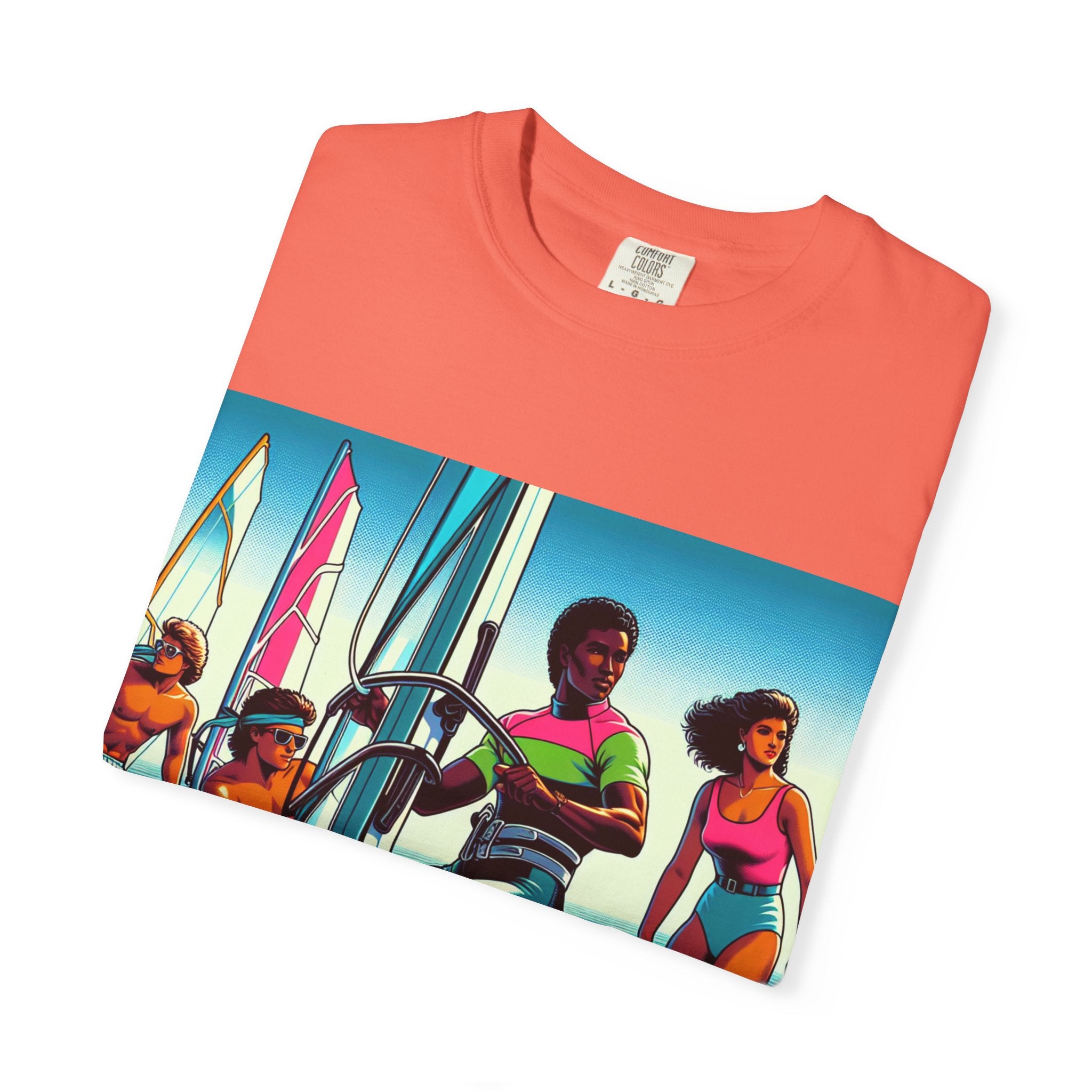 Surf Vibes T-Shirt, Unisex Garment-Dyed Tee, Beachwear for Surf Lovers, Summer Casual Wear, Gift for Surfers